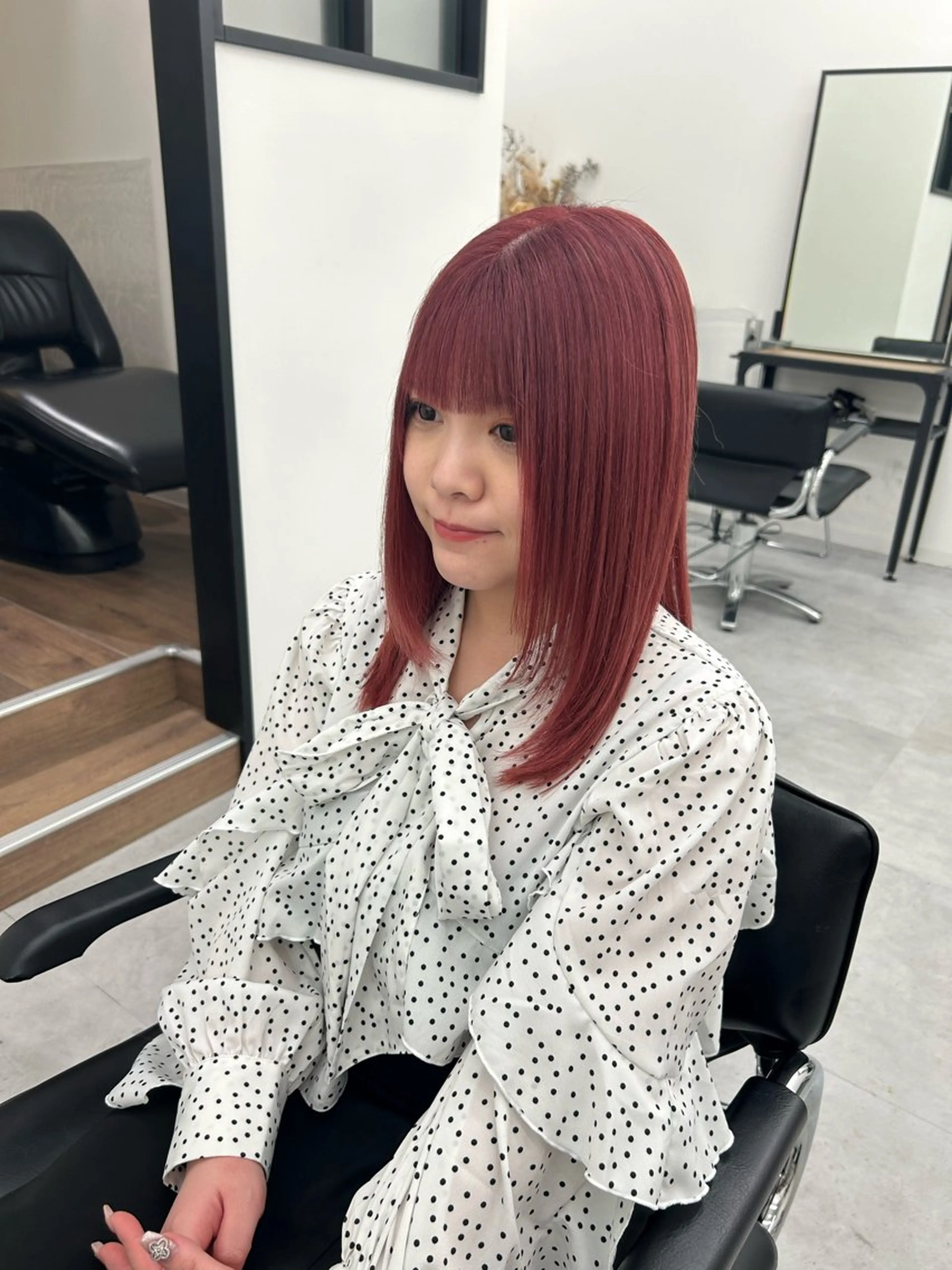 ロング カラー カット ヘアカラー トリートメント レイヤーカット韓国 暖色⭐︎KANAKOのヘアスタイル