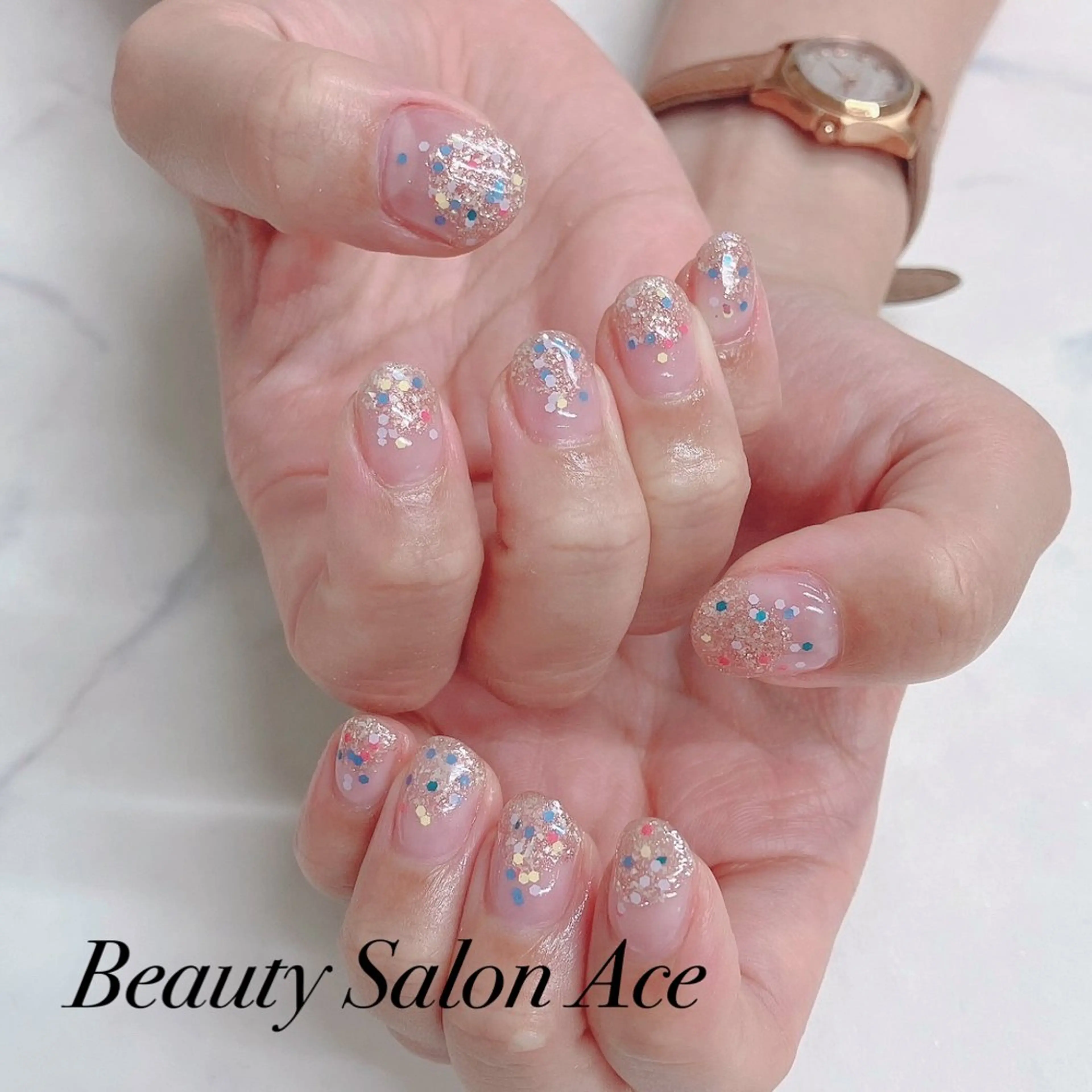 ネイル メンズネイル 夏ネイル ハンドネイル ハンドケア Beauty Salon Ace（ネイルサロン　エース）所属・池袋フィルイン Ace♡長さだしのネイルデザイン