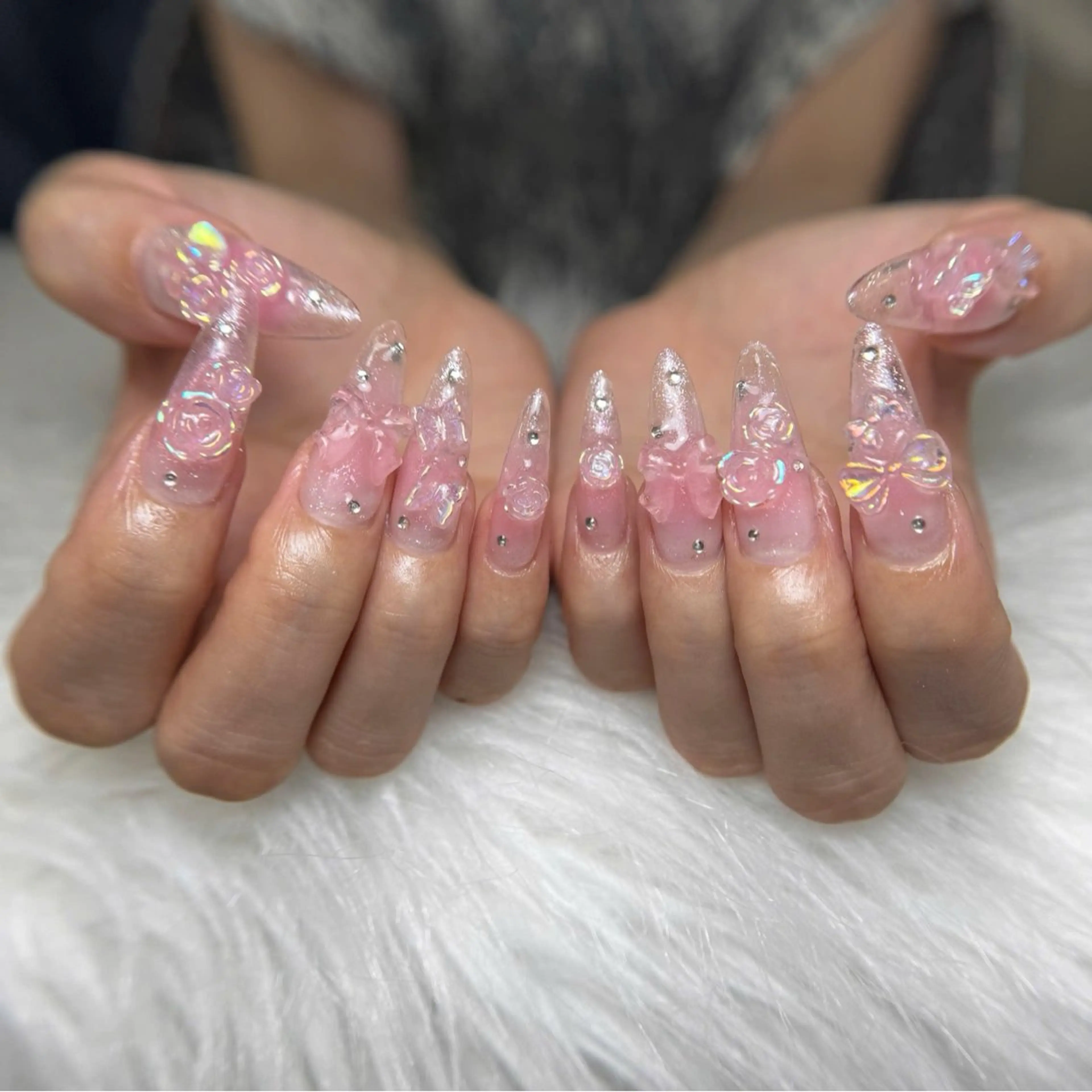 ネイル 長さ出し ジェルネイル オフィスネイル ワンカラーネイル パラジェル ハンドネイル Michi_Nails_Salon所属・Michi Nail Staffのネイルデザイン