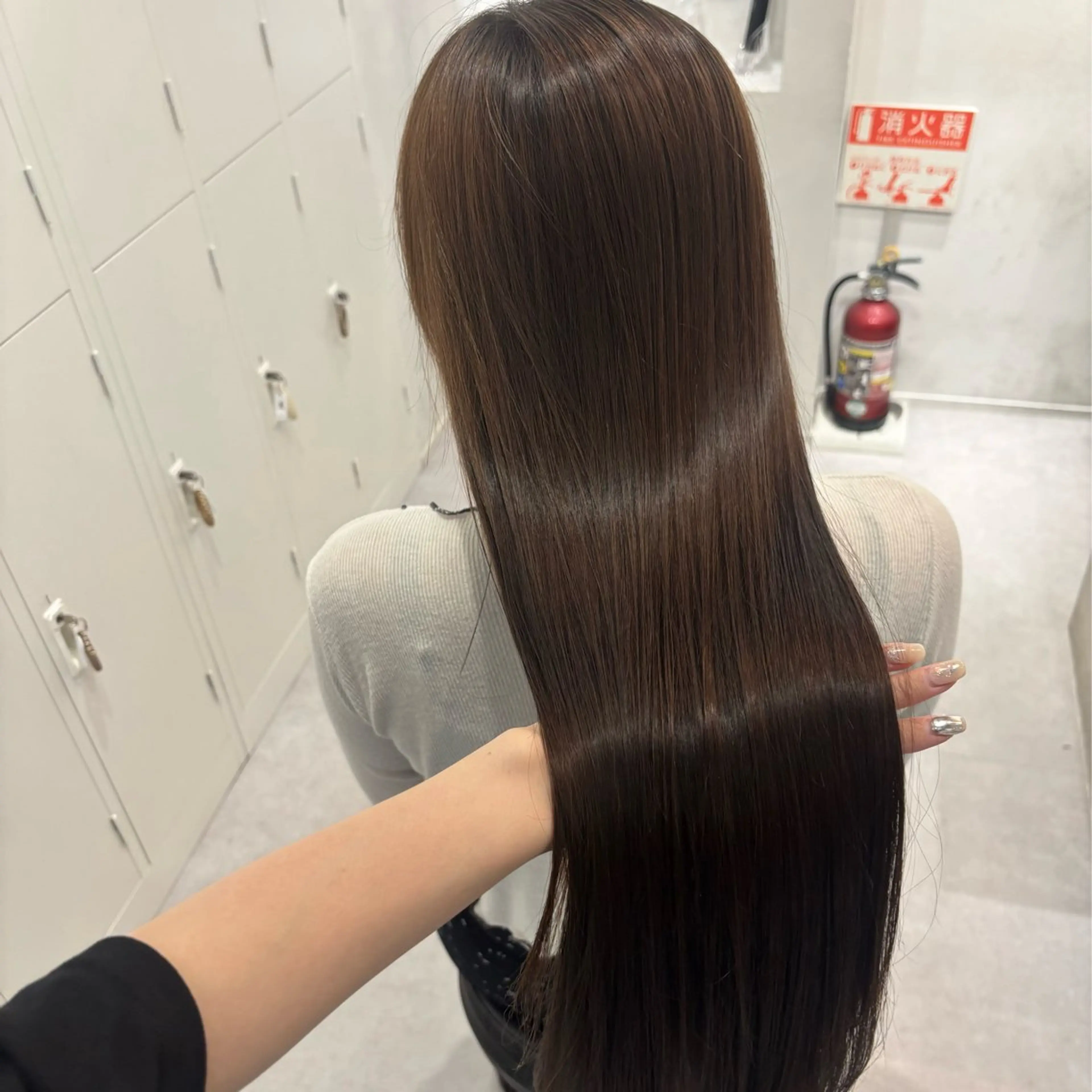 ロング カット ヘアカラー 縮毛矯正 トリートメント hina /髪質改善/カラーのヘアスタイル