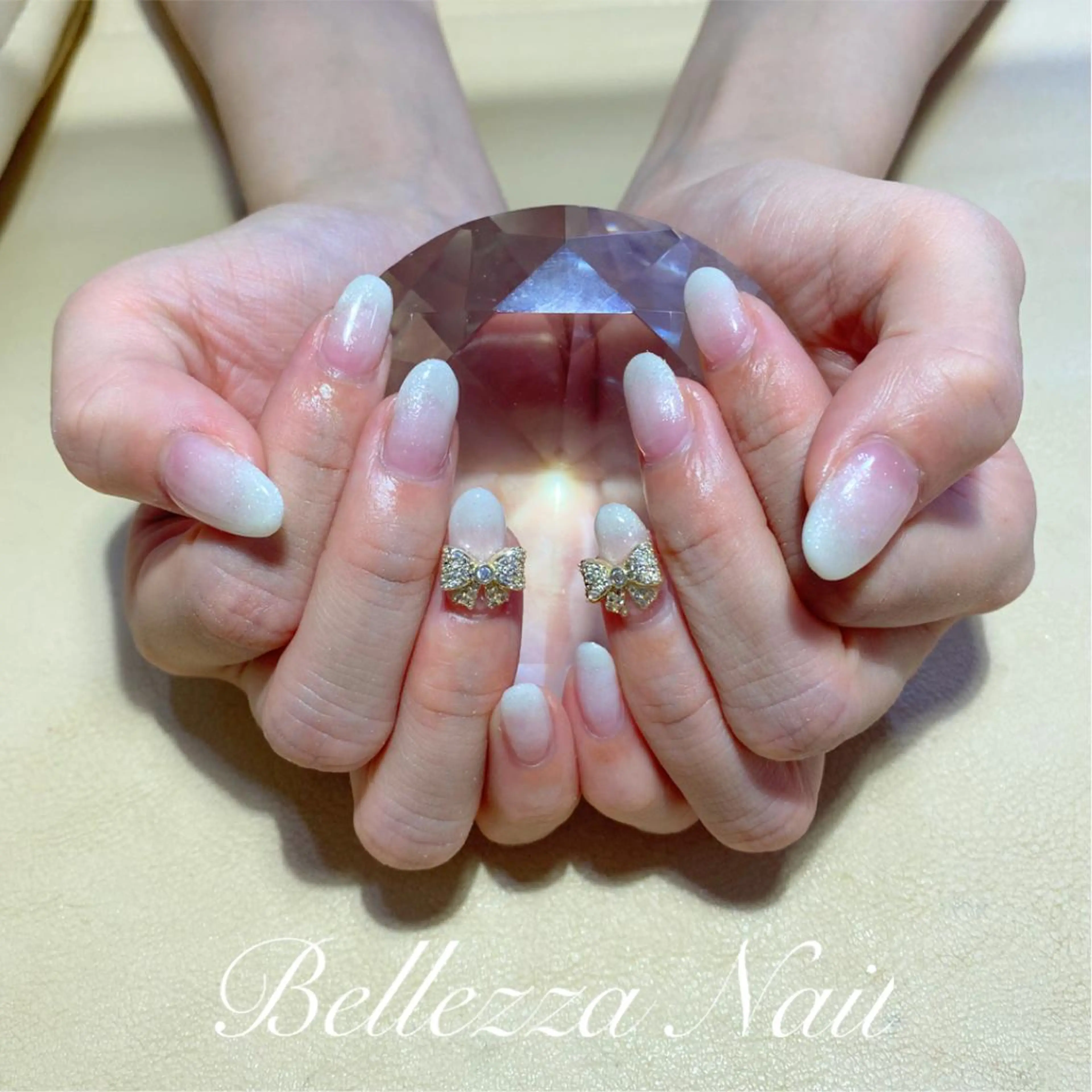 ネイル グラデーション リボン Bellezza Nailのネイルデザイン