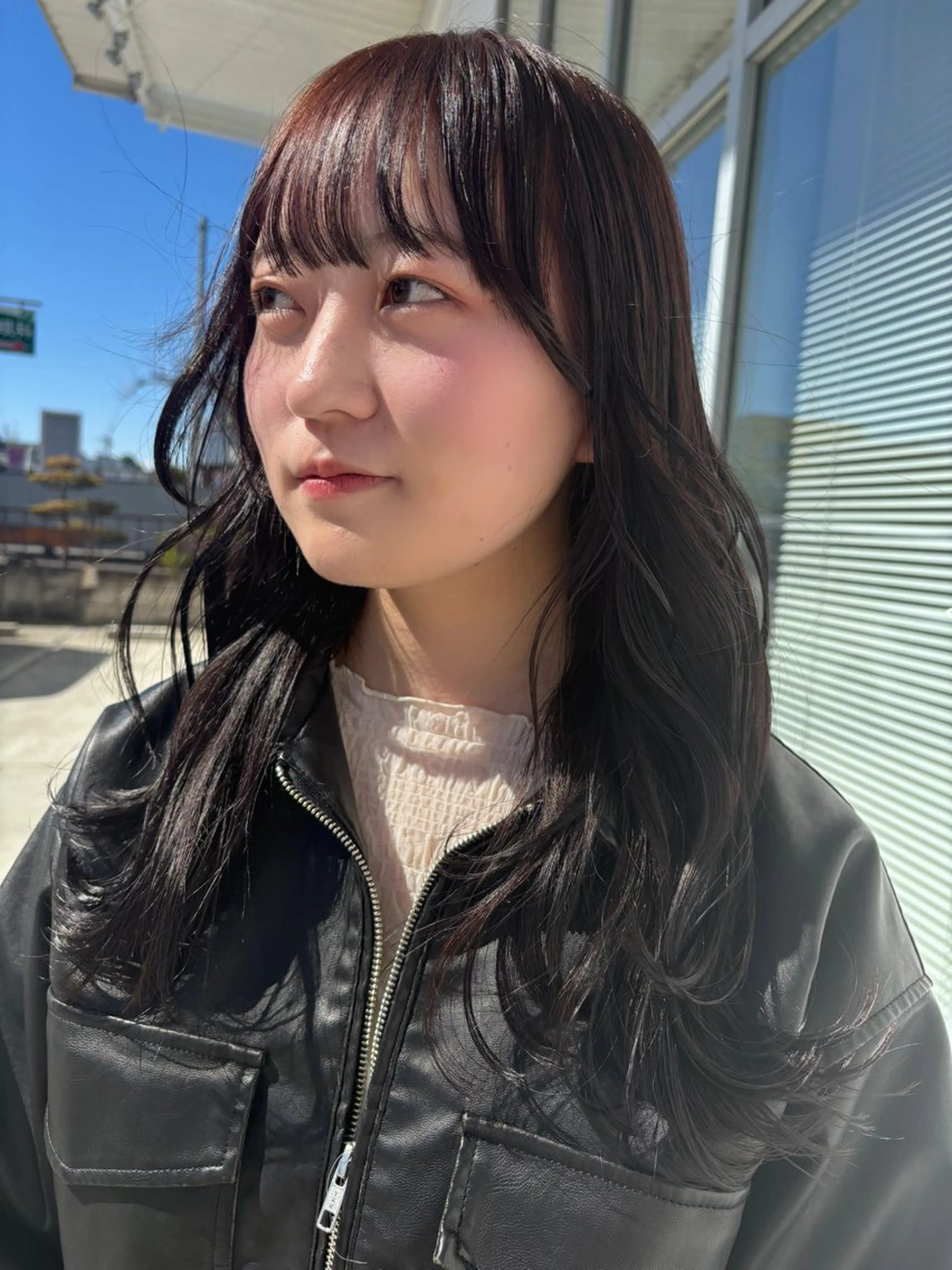 ロング レッドブラウン KEYMAN HARUKAのマツエク・マツパデザイン