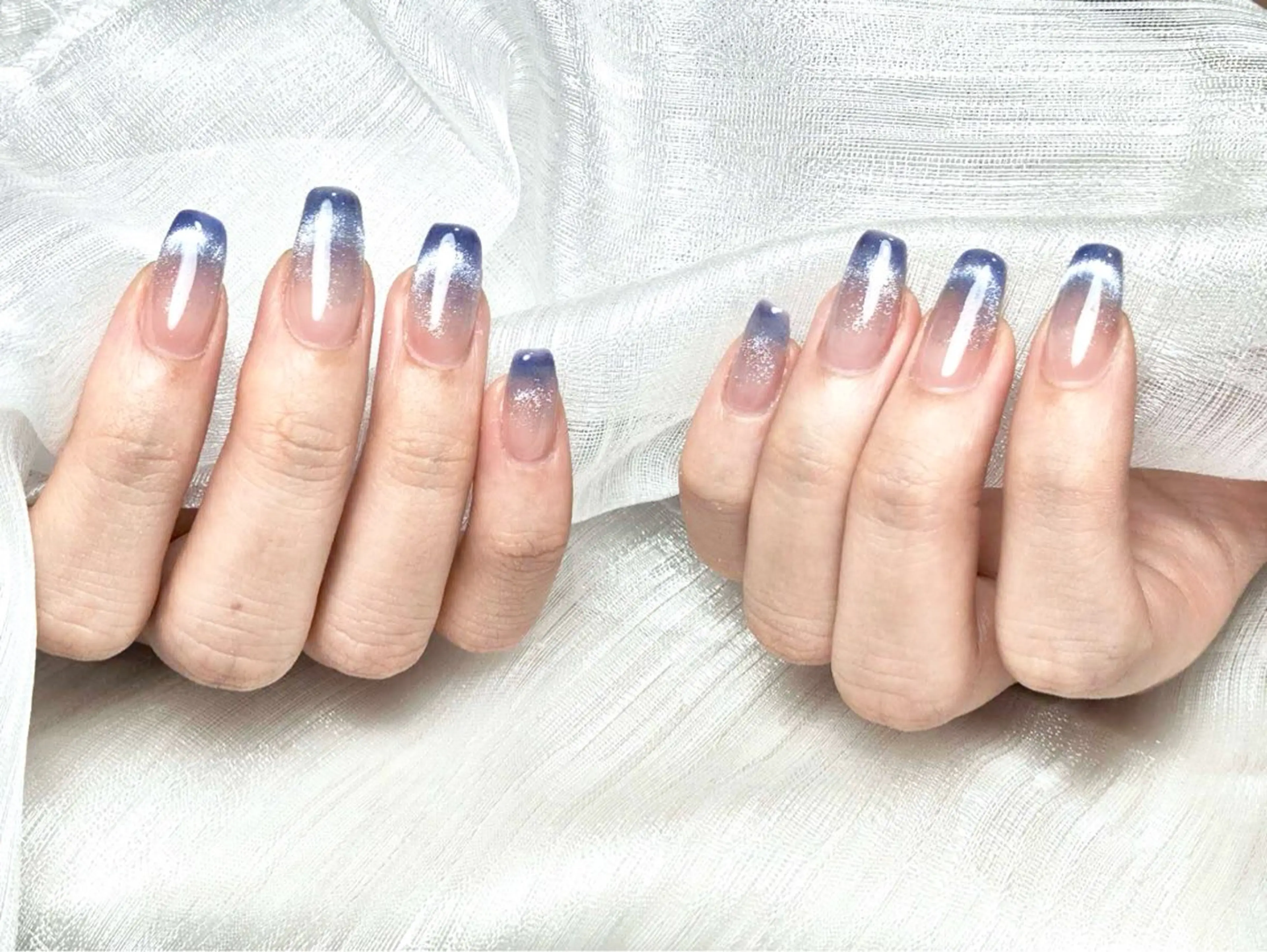 ネイル フレンチネイル マグネットネイル マグネットフレンチ ハンドネイル ハンドケア ⭐️Dreamy Nail⭐️のネイルデザイン