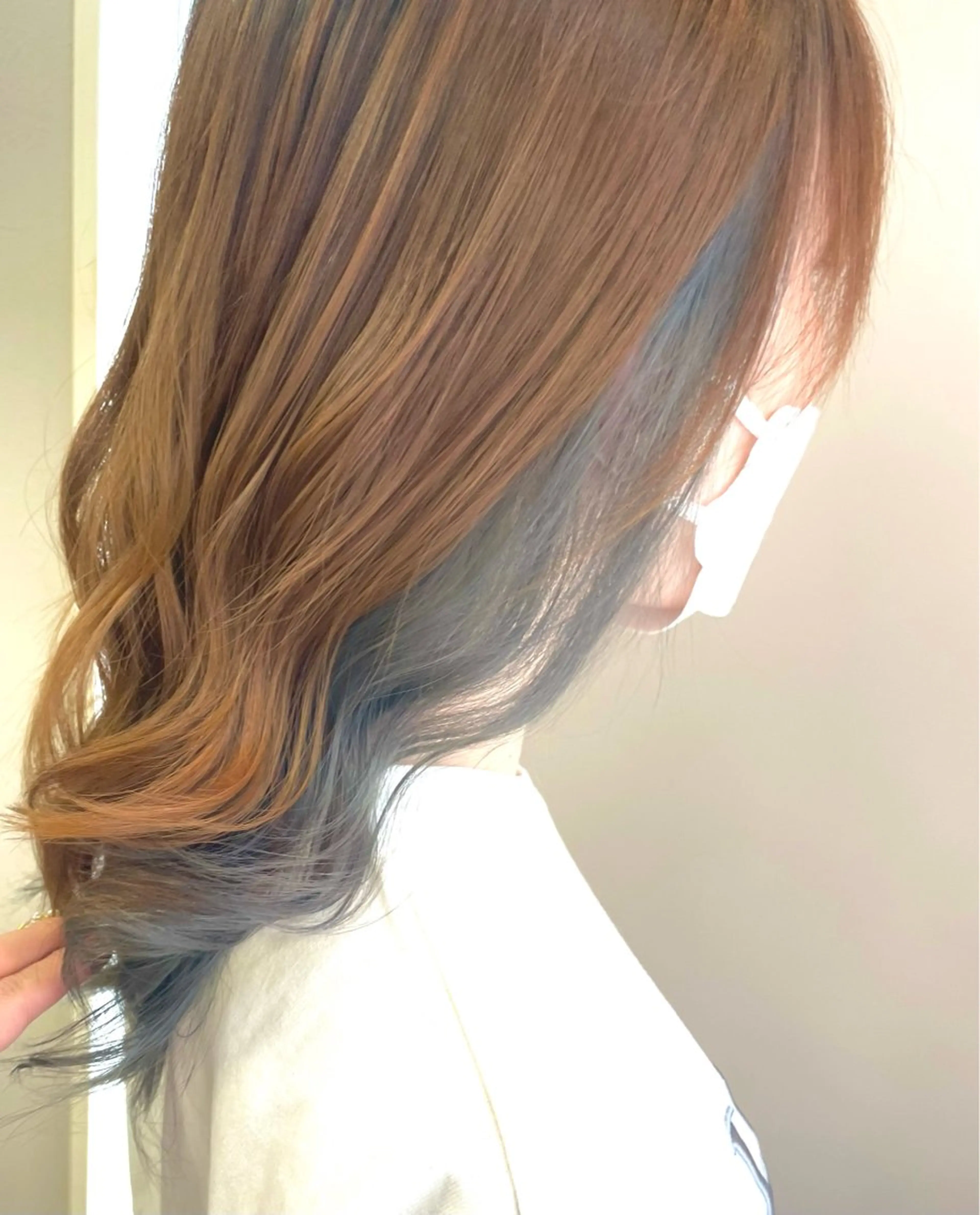ミディアム カラー ブリーチ イヤリングカラー moana大宮所属・mio ☆のヘアスタイル