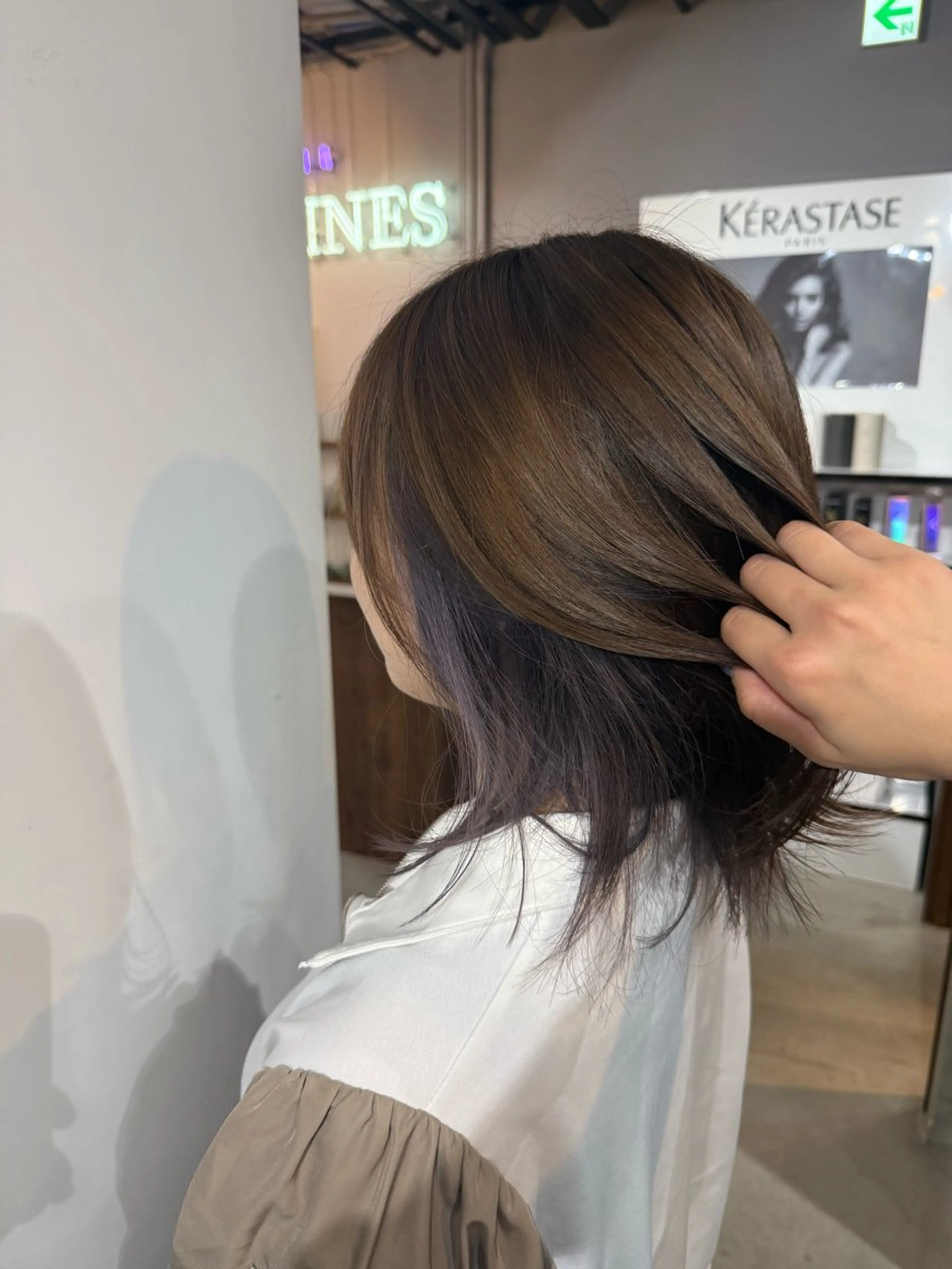 ミディアム ヘアカラー 篠田 舞のヘアスタイル