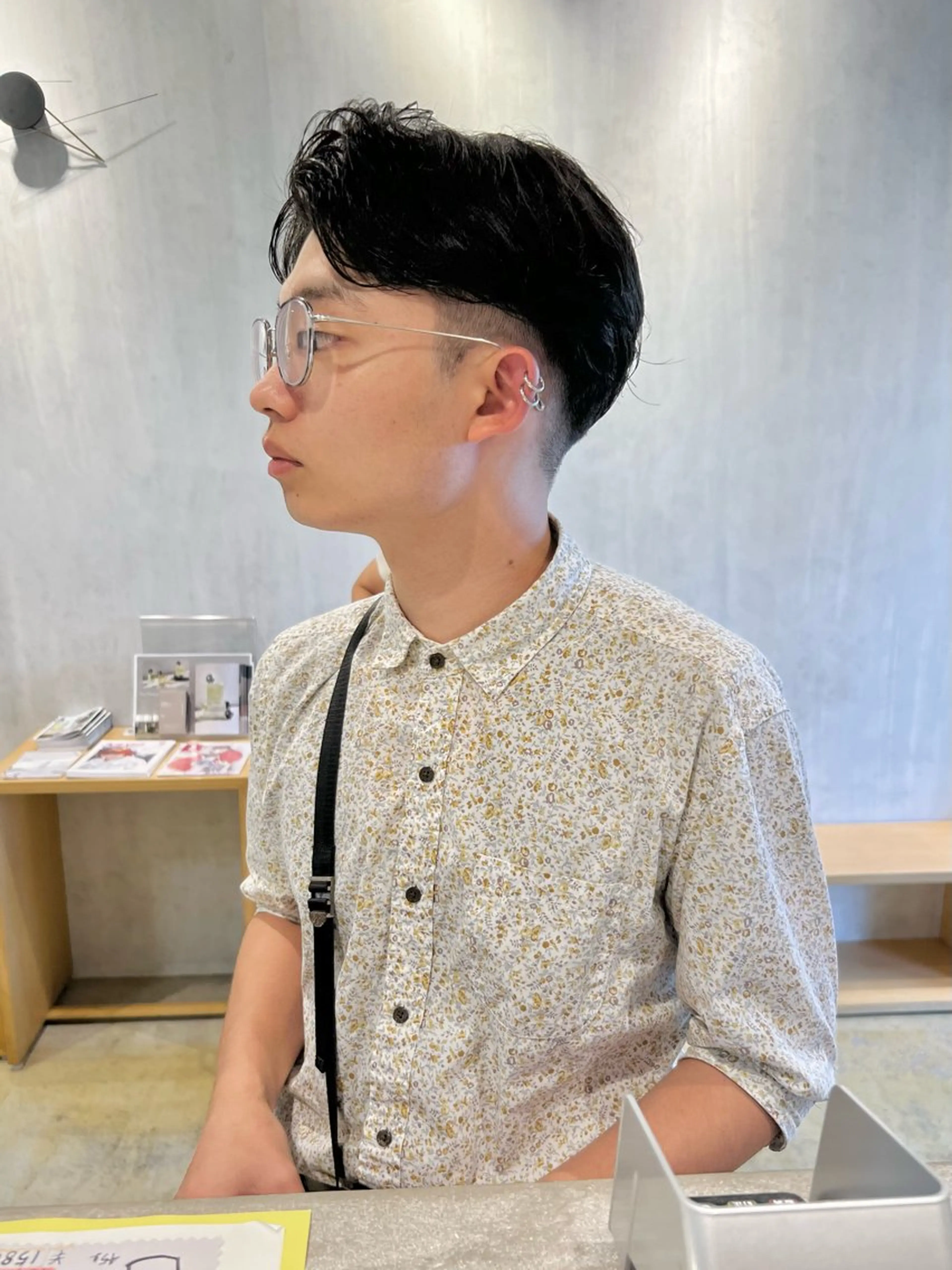 パーマ メンズ アップバング メンズパーマ 古川 晴輝のヘアスタイル