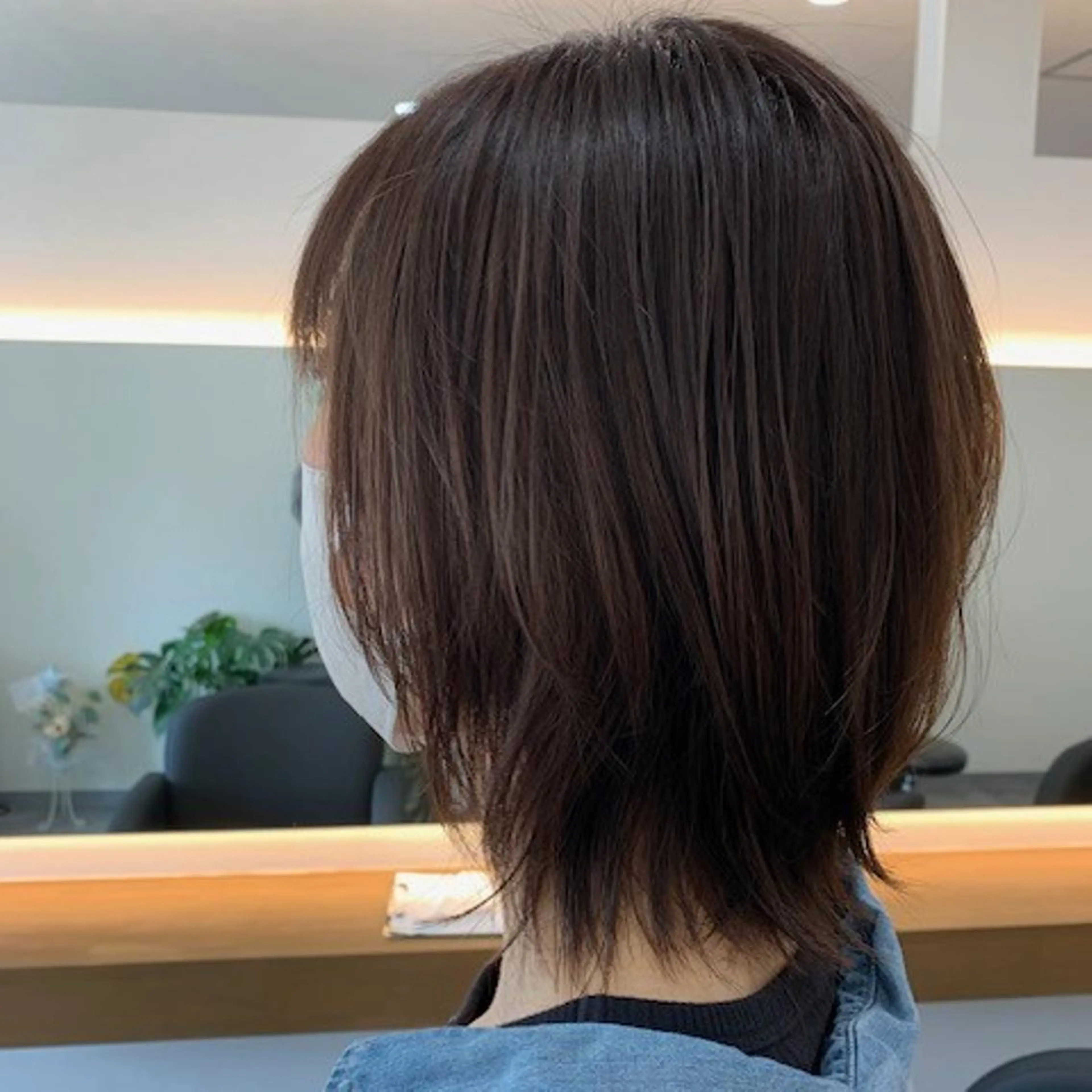 ミディアム ショートボブ ボブ ハイライト 髪質改善 縮毛矯正 ヘアテラス エムナラテンのヘアスタイル