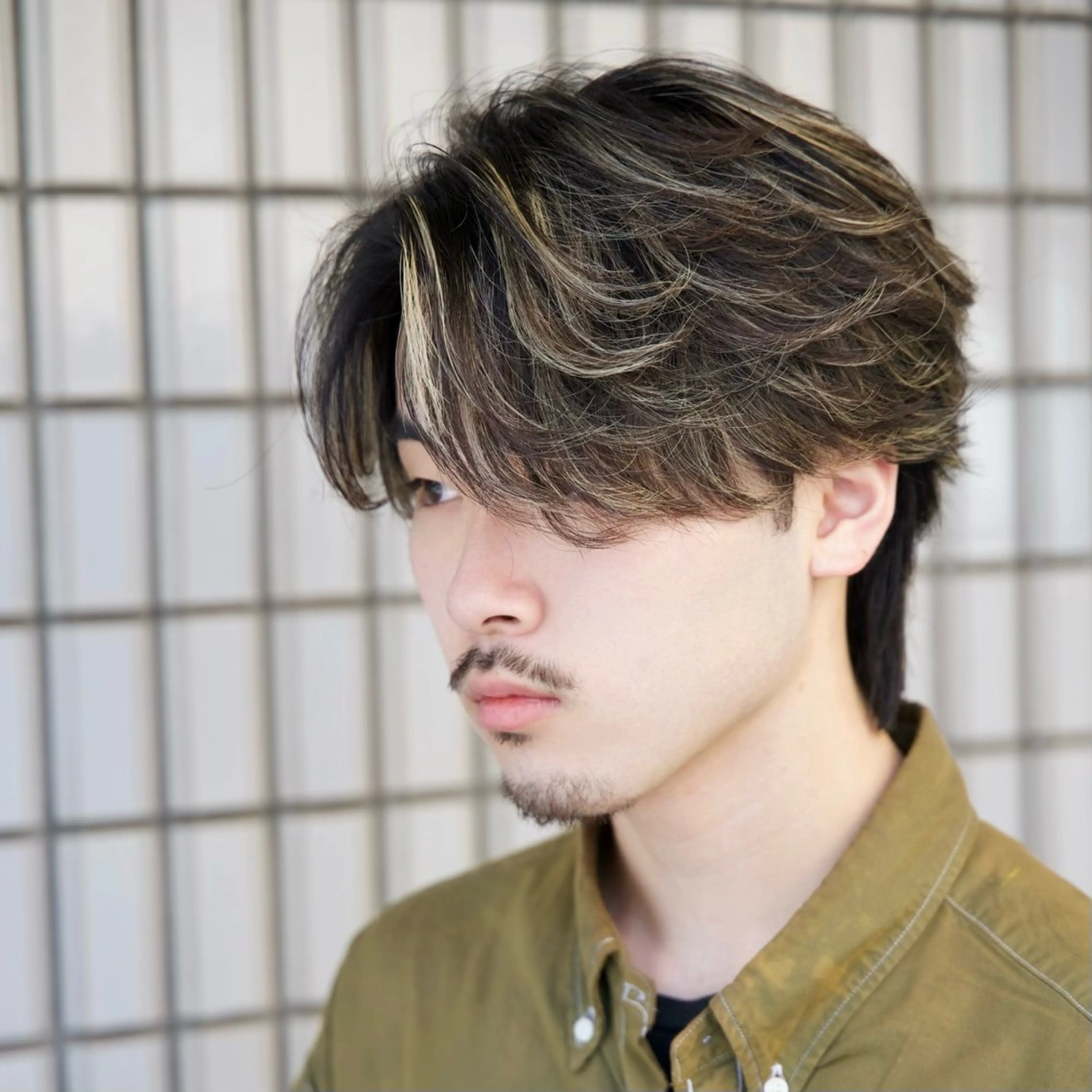 メンズカット+ハイライトの写真