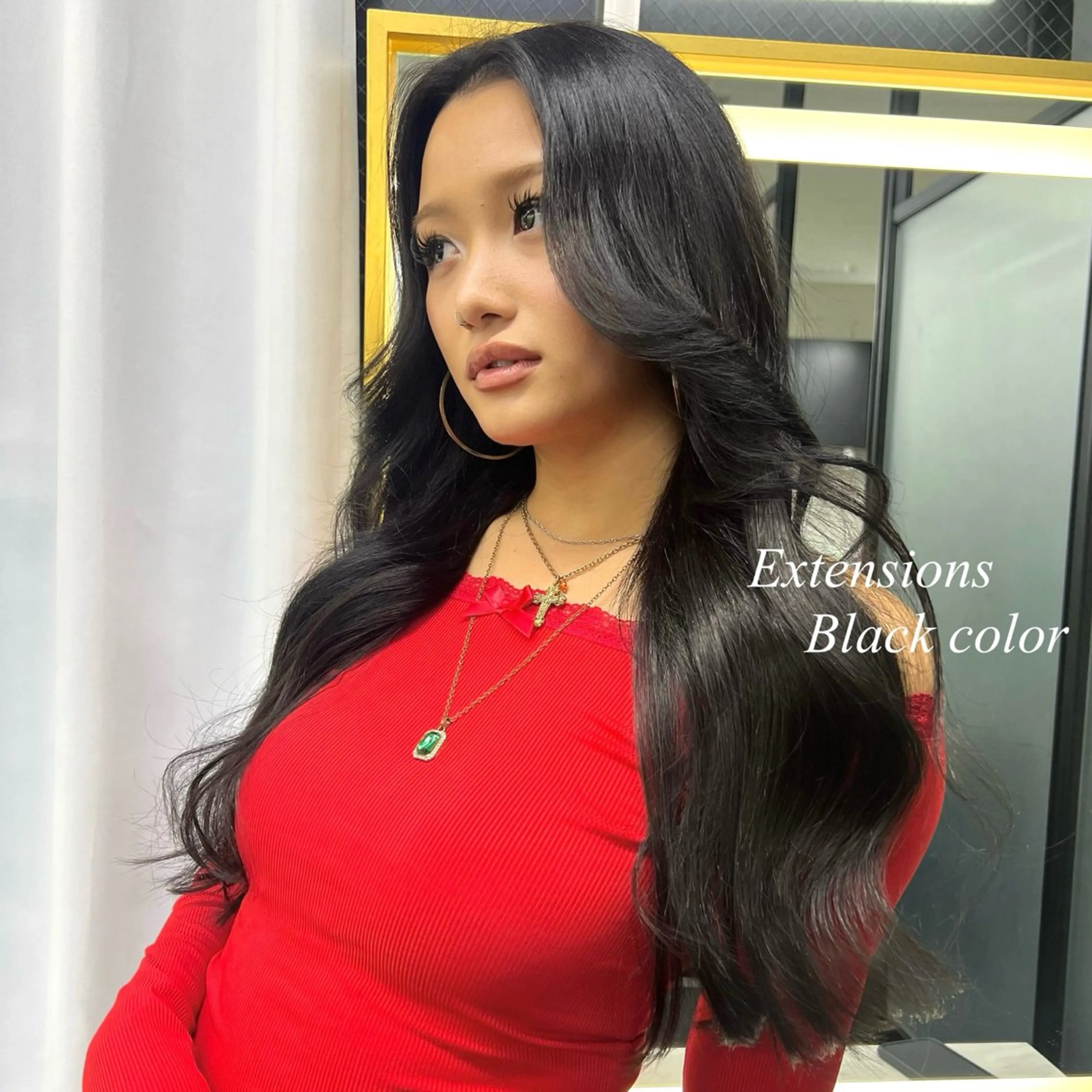 ロング カラー シールエクステ ハイトーンカラー エクステ エクステ シールエクステ特化 ハイトーン、NANAのヘアスタイル