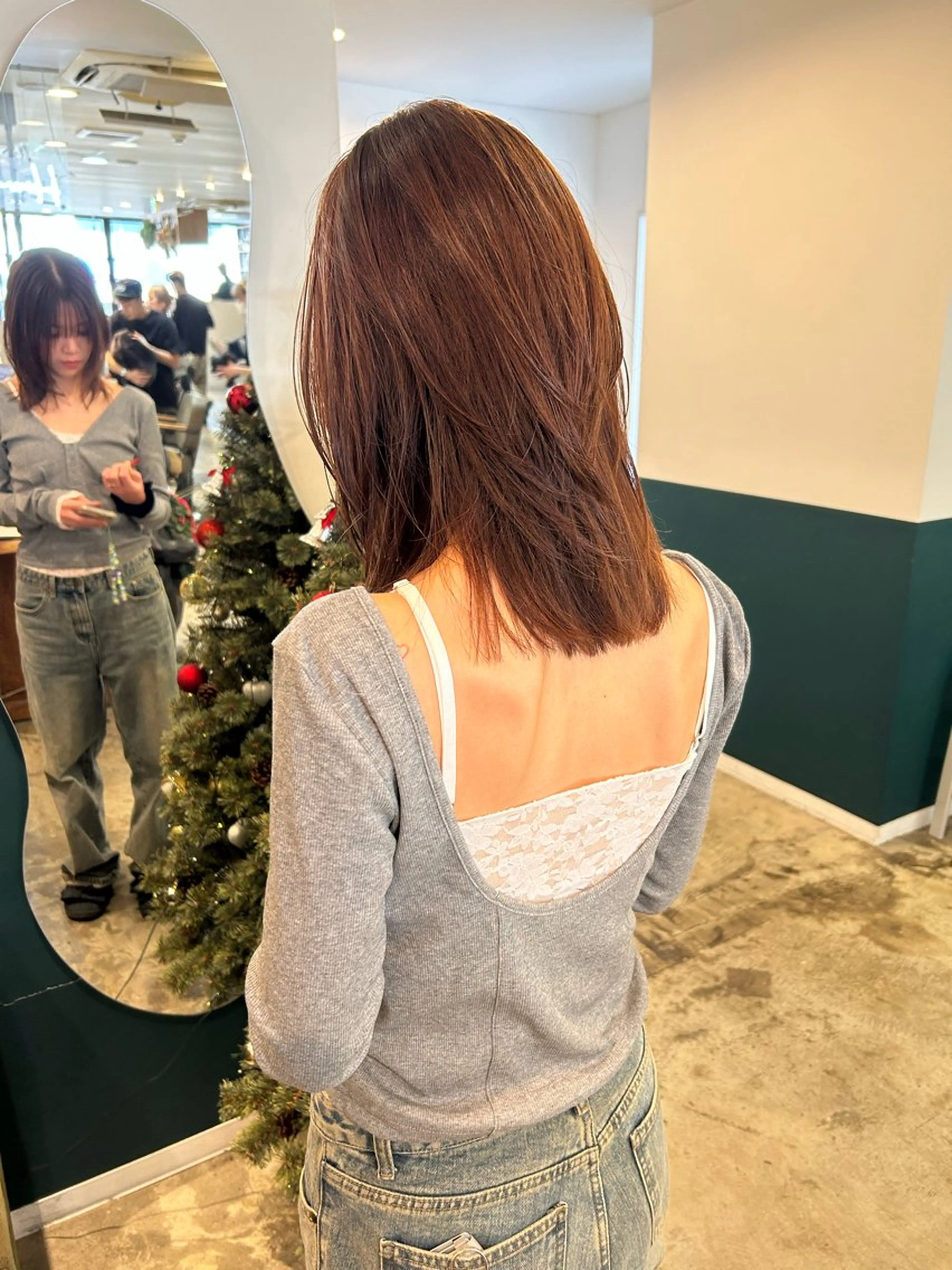 ミディアム カラー レイヤーカット カット ヘアカラー カラーリスト菅野 竜矢🌈のヘアスタイル