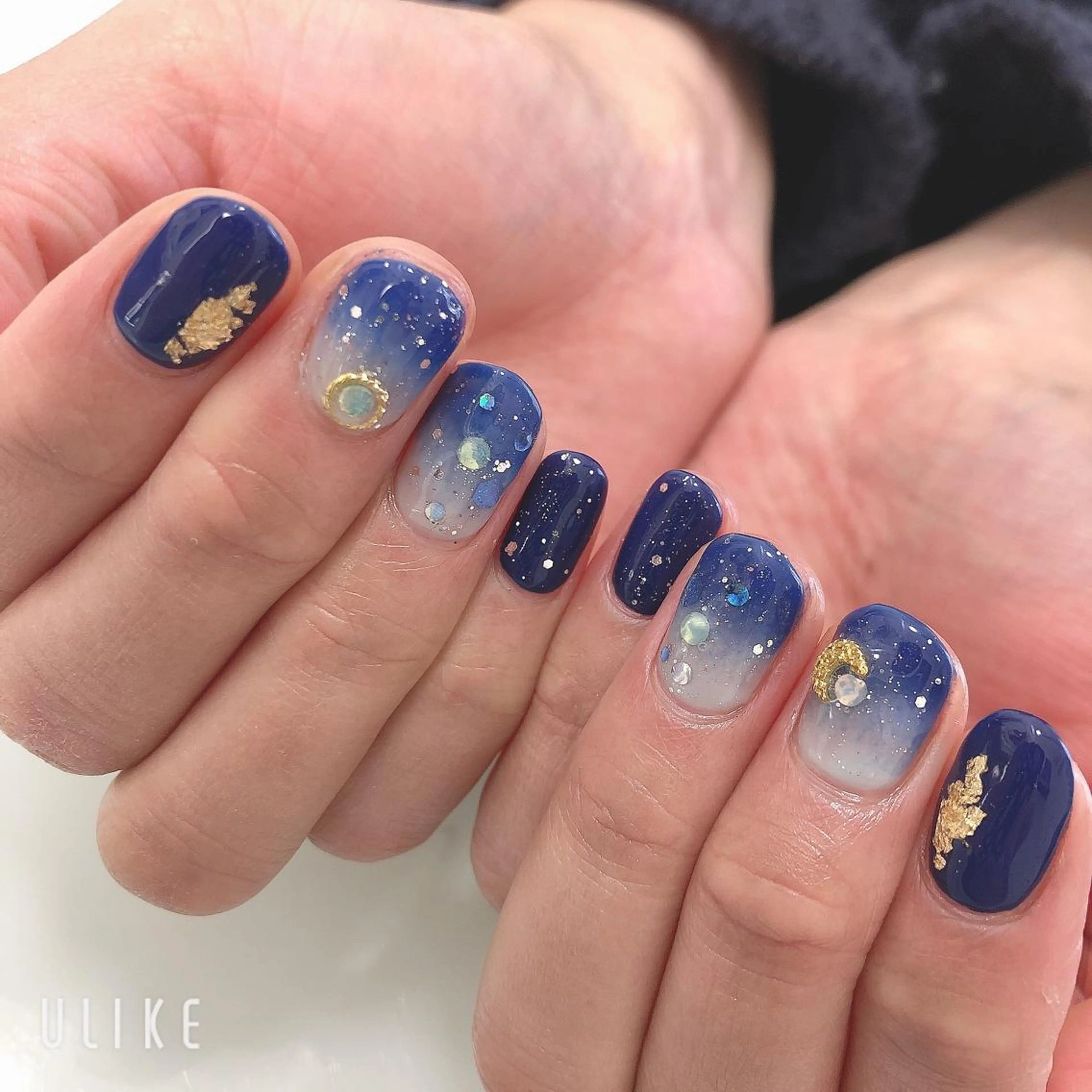 ネイル ジェルネイル 韓国ネイル ミラーネイル 持ち込み ニュアンスネイル Azulsou 廣川愛のネイルデザイン