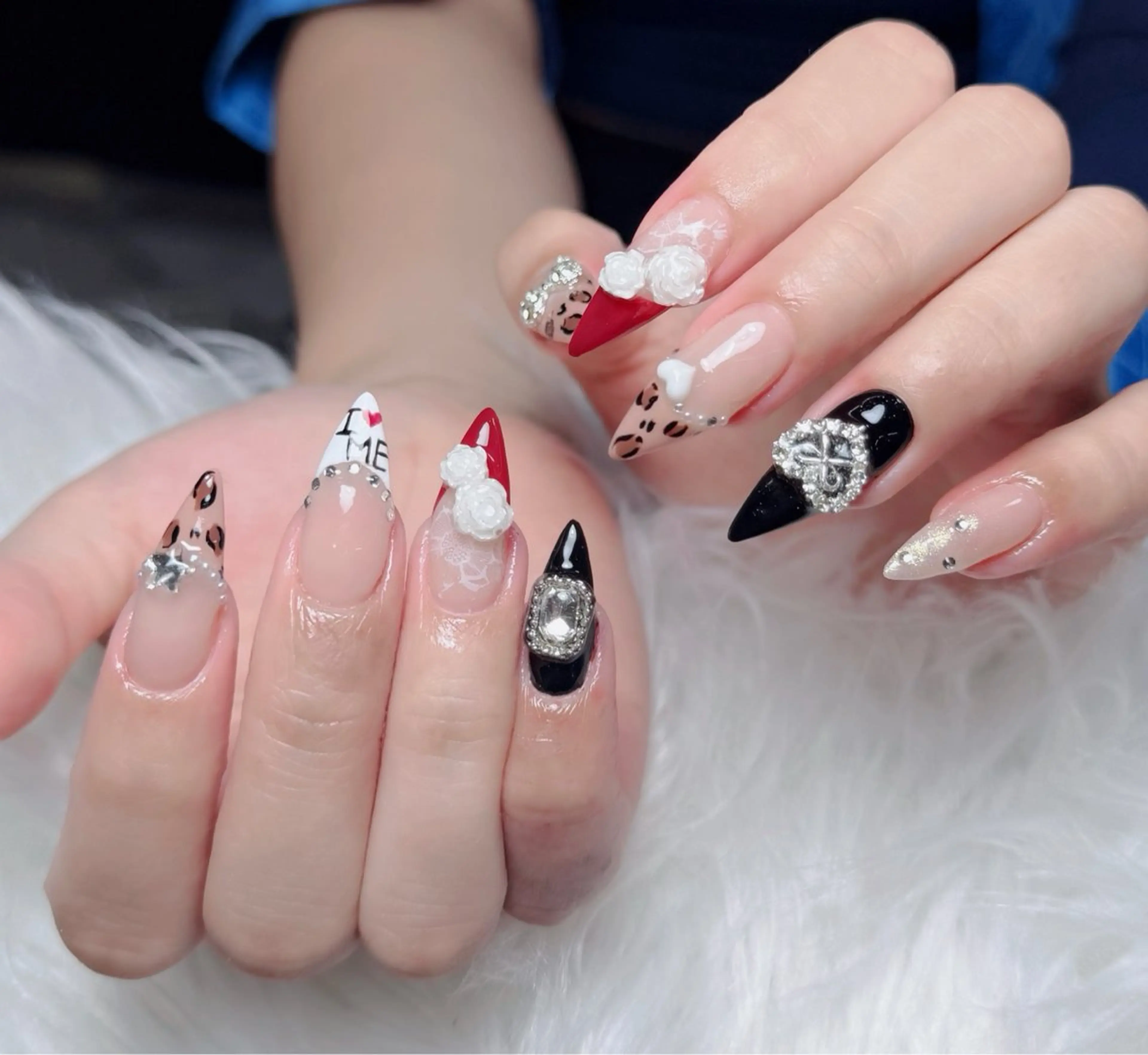 ネイル アートネイル フレンチネイル ジェルネイル 韓国ネイル マグネットネイル ハンドネイル Lenie Nail Okuboのネイルデザイン