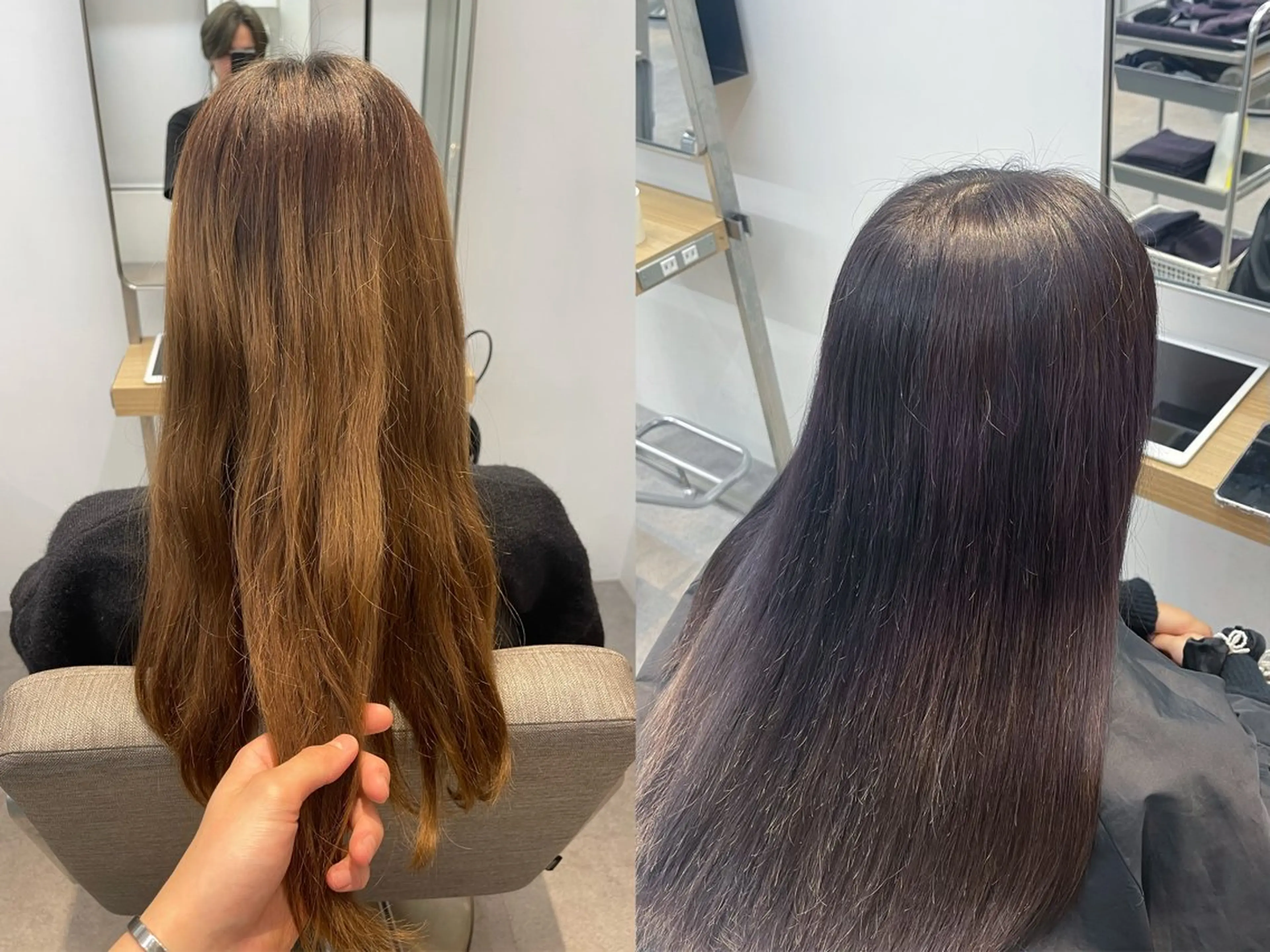 ロング カラー ブリーチ グレージュ ラベンダーカラー ラベンダーグレージュ ラベンダーグレー ciel hairdesign所属・綱島/髪質改善 /艶髪/ルキヤ‎‎のヘアスタイル