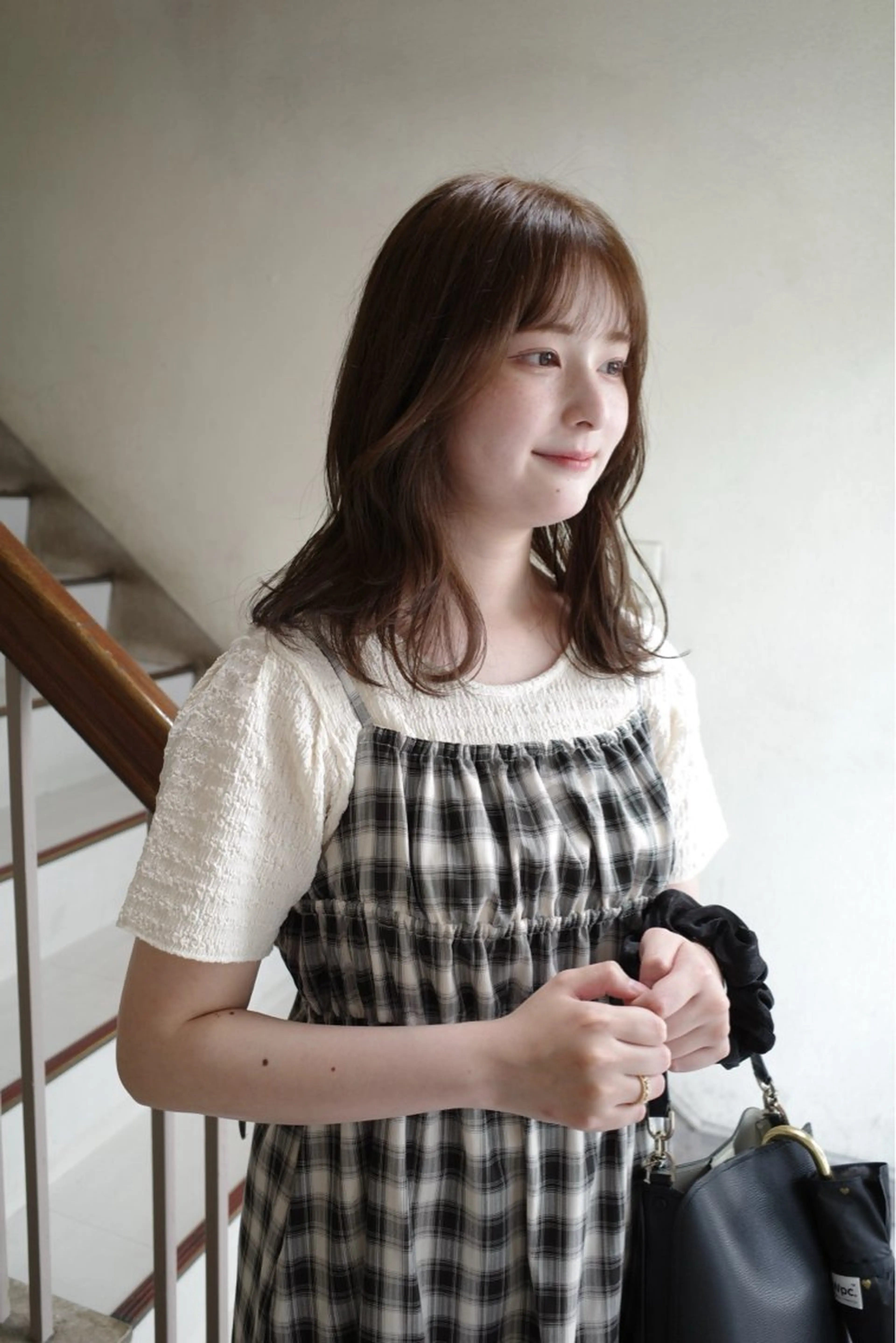 ミディアム カラー ベージュカラー レイヤーカット カット ヘアカラー トリートメント yupi🐈‍⬛ レイヤー/パーマのヘアスタイル