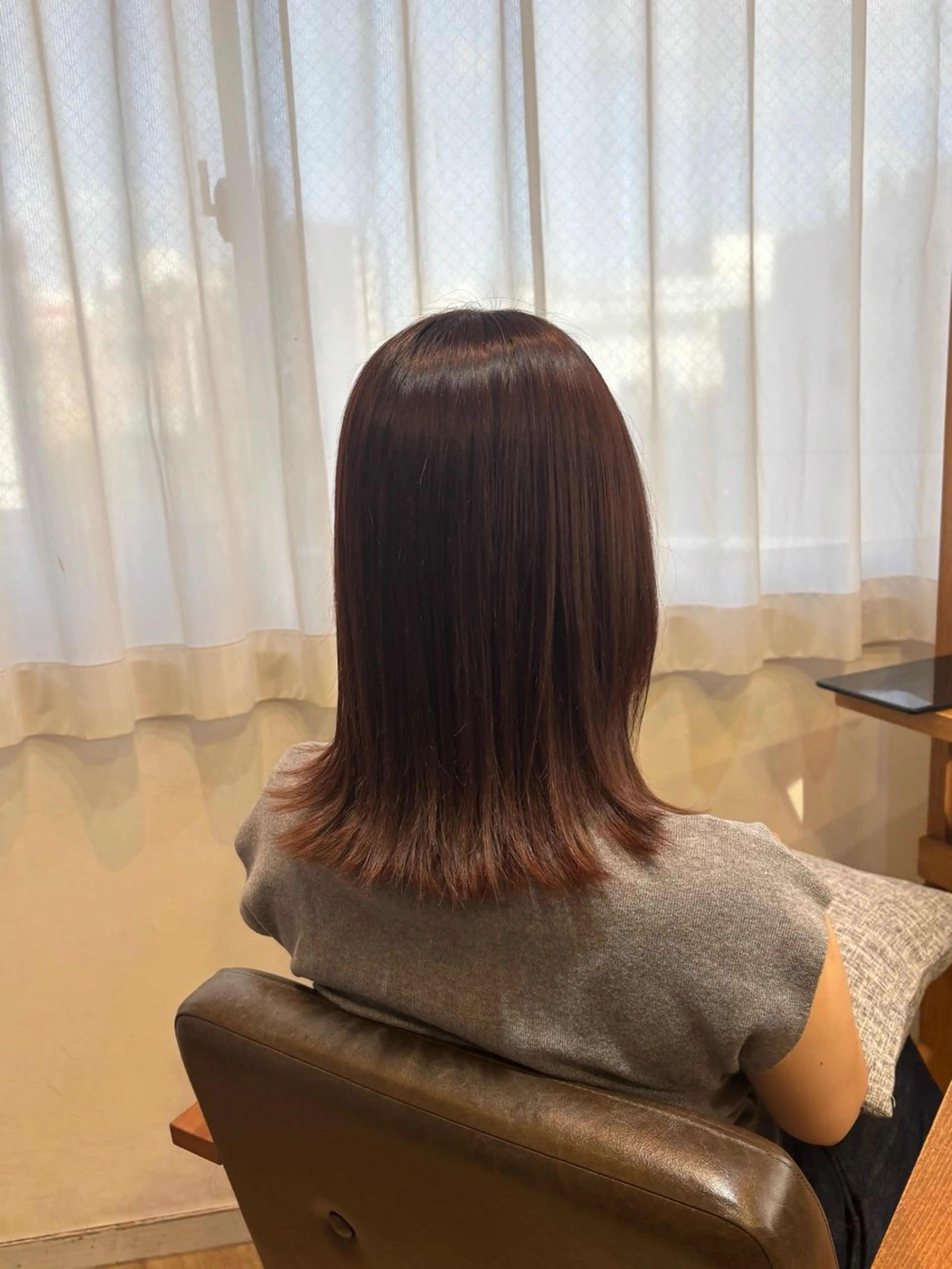 ミディアム カラー カット ヘアカラー トリートメント RINNO🌷艶髪/ 艶カラーのヘアスタイル