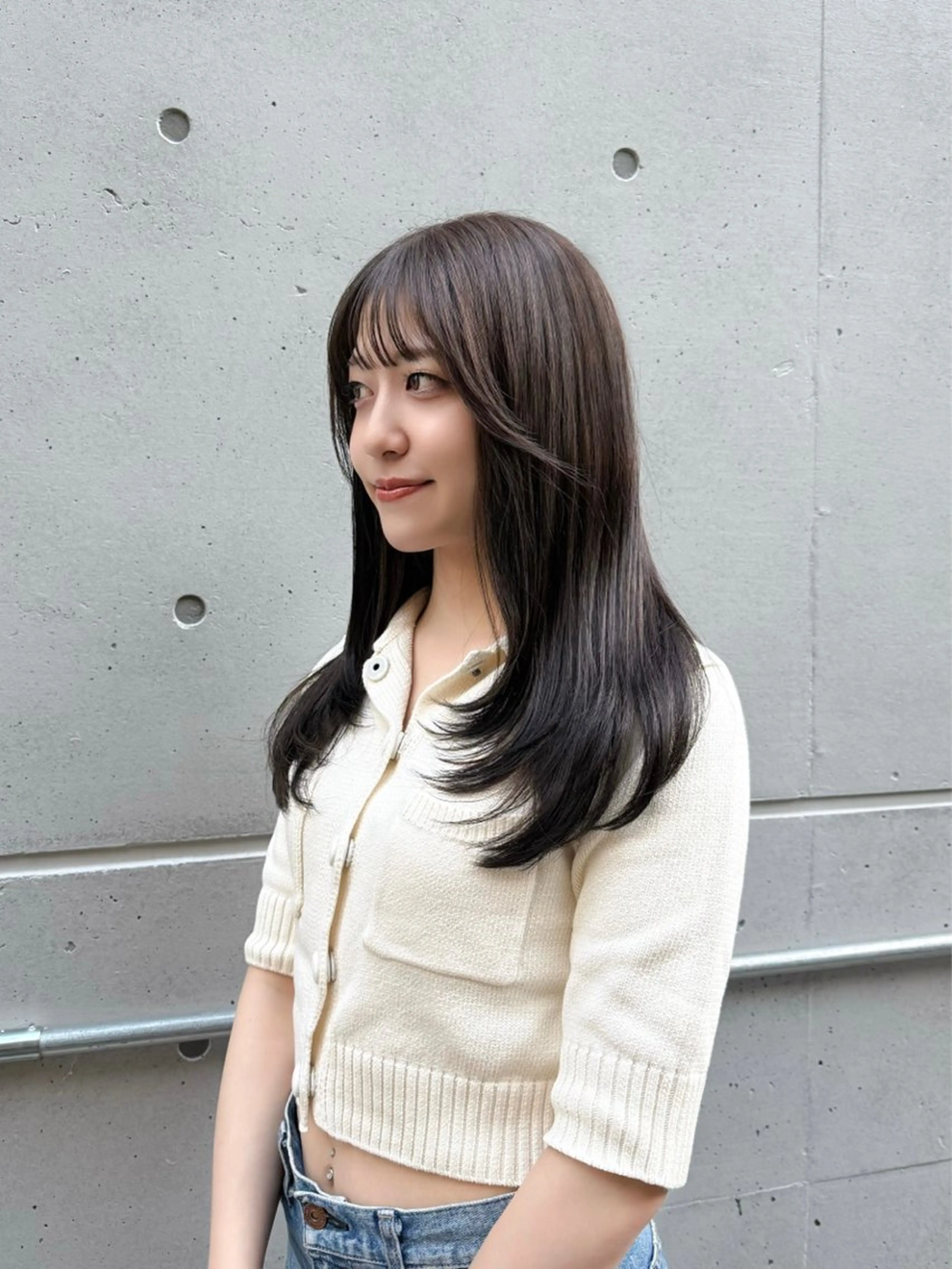 ロング カラー レイヤーカット カット 幣 あや乃のヘアスタイル