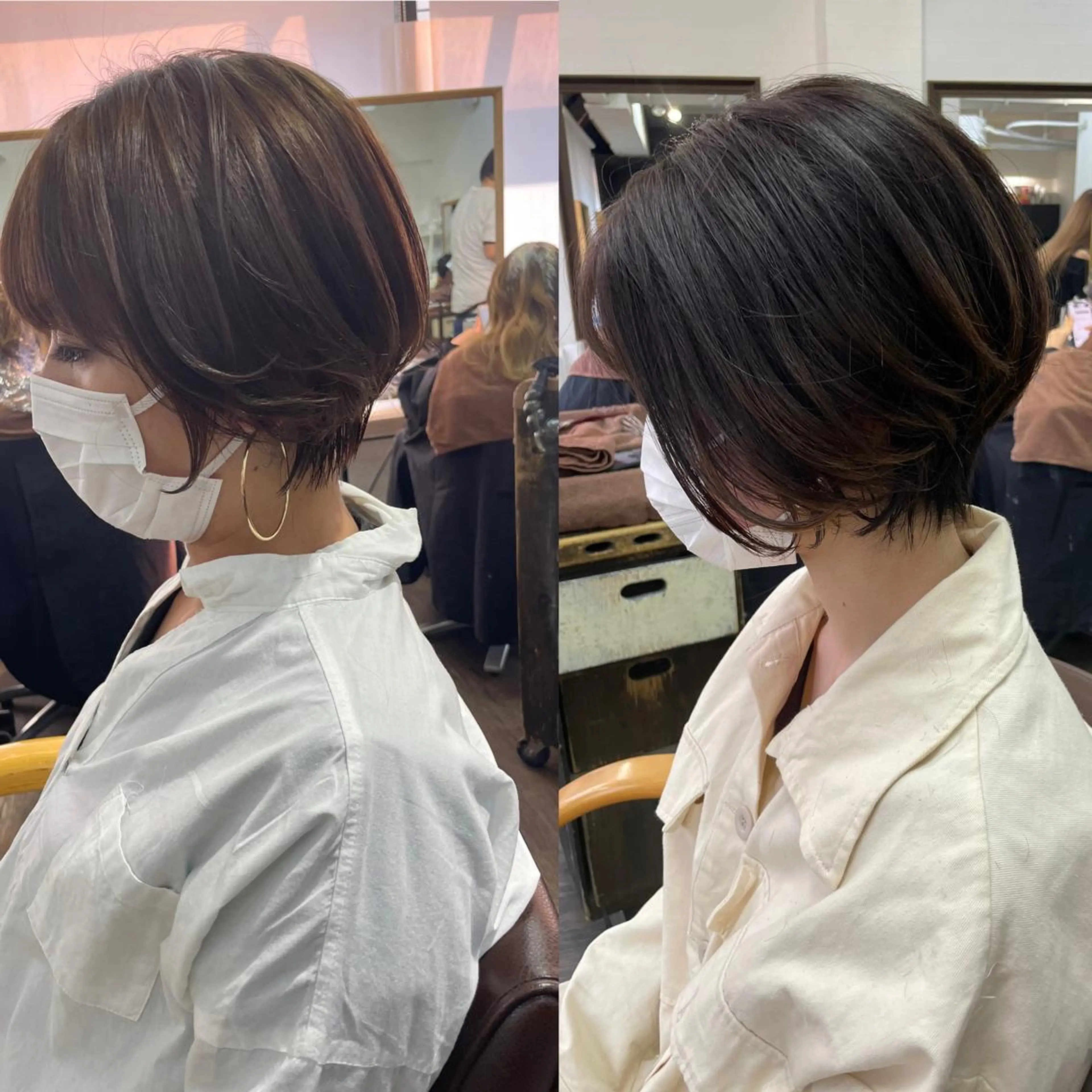 ショート ヒカ/外国人風 デザインカラーのヘアスタイル