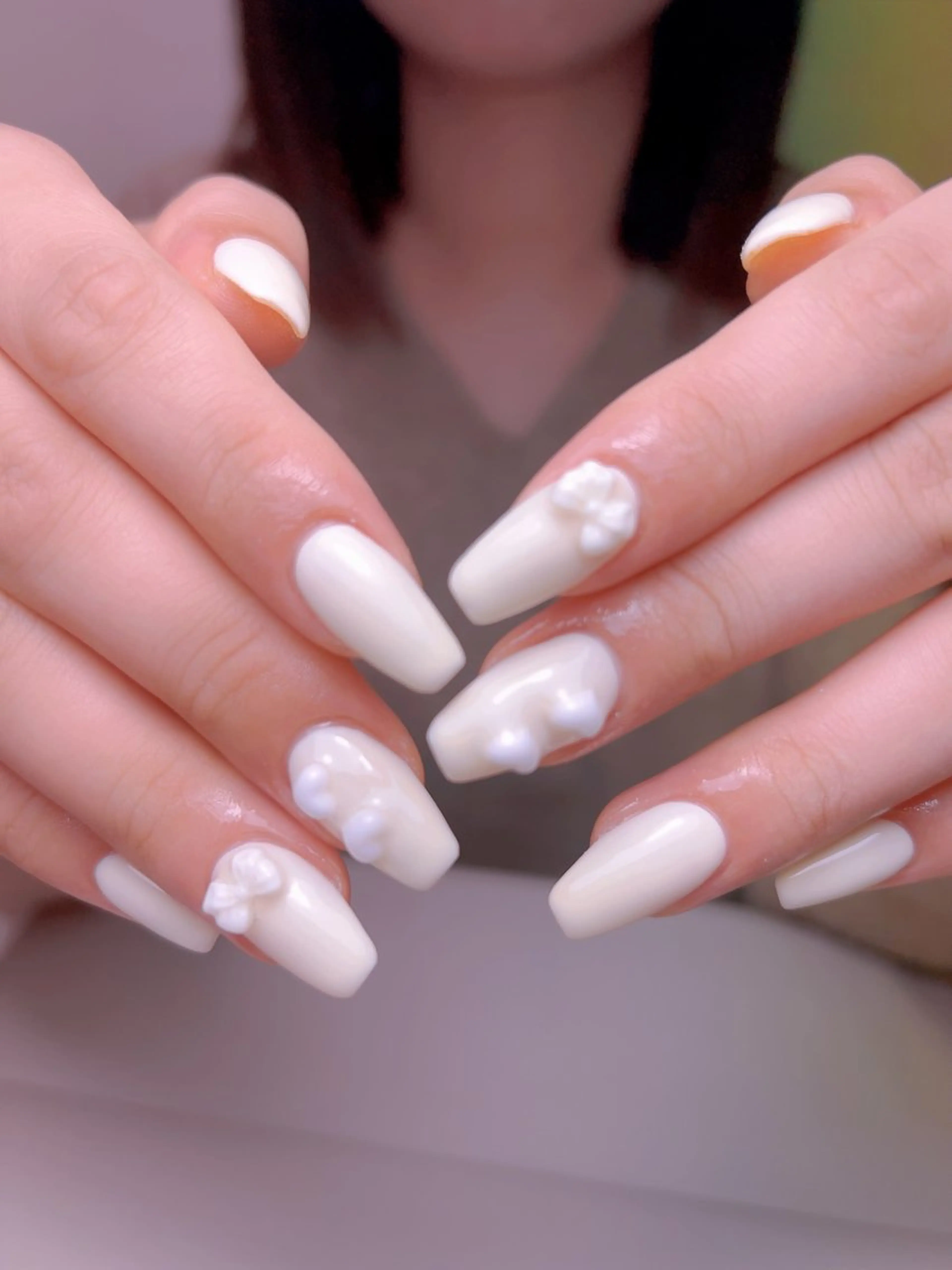 ネイル フレンチネイル ジェルネイル グラデーション 韓国ネイル マグネットネイル ハンドネイル 【長さ出し】 IRIS NAILのネイルデザイン