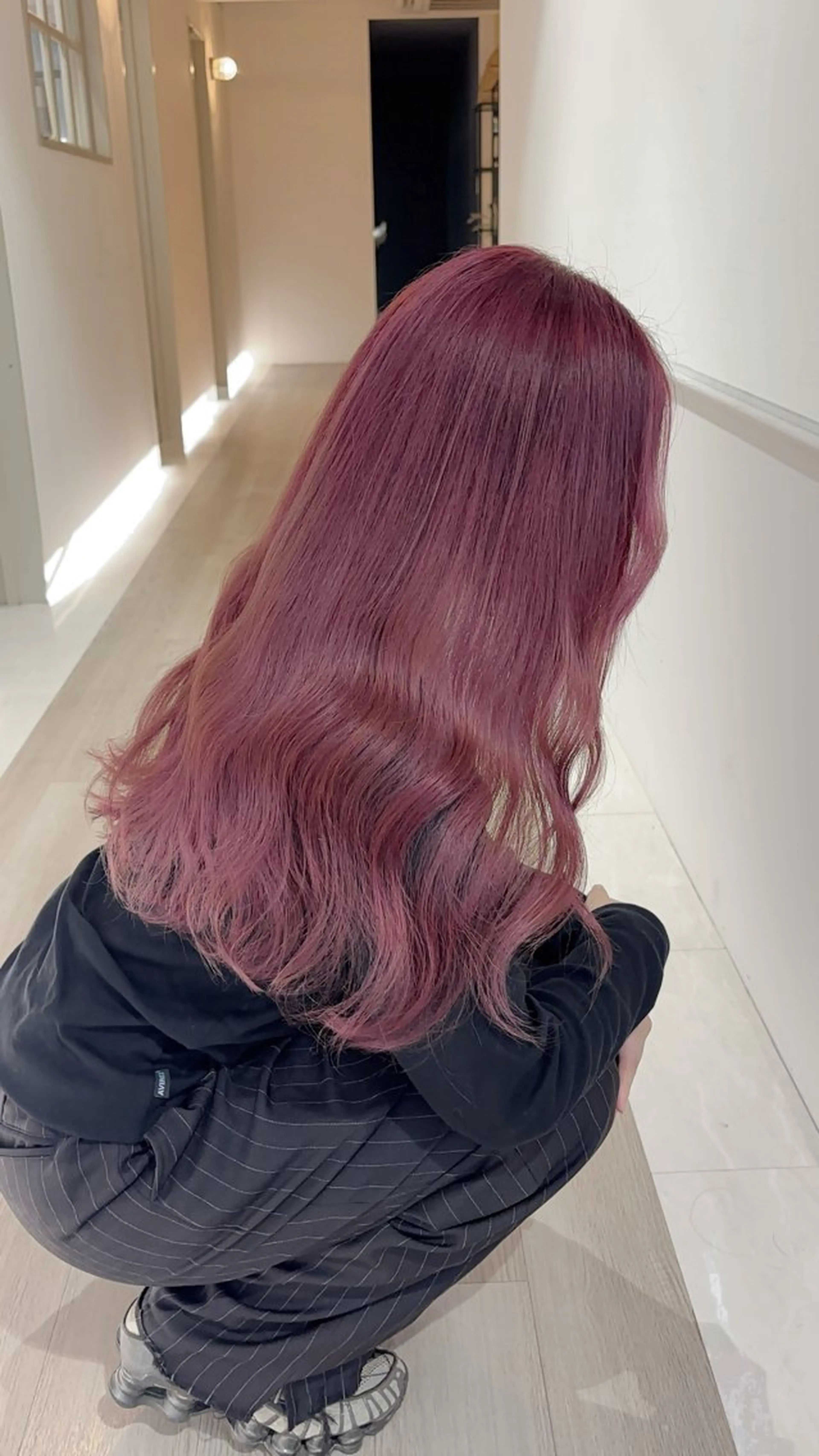 セミロング ヘアカラー 瀬戸 杏珠のヘアスタイル