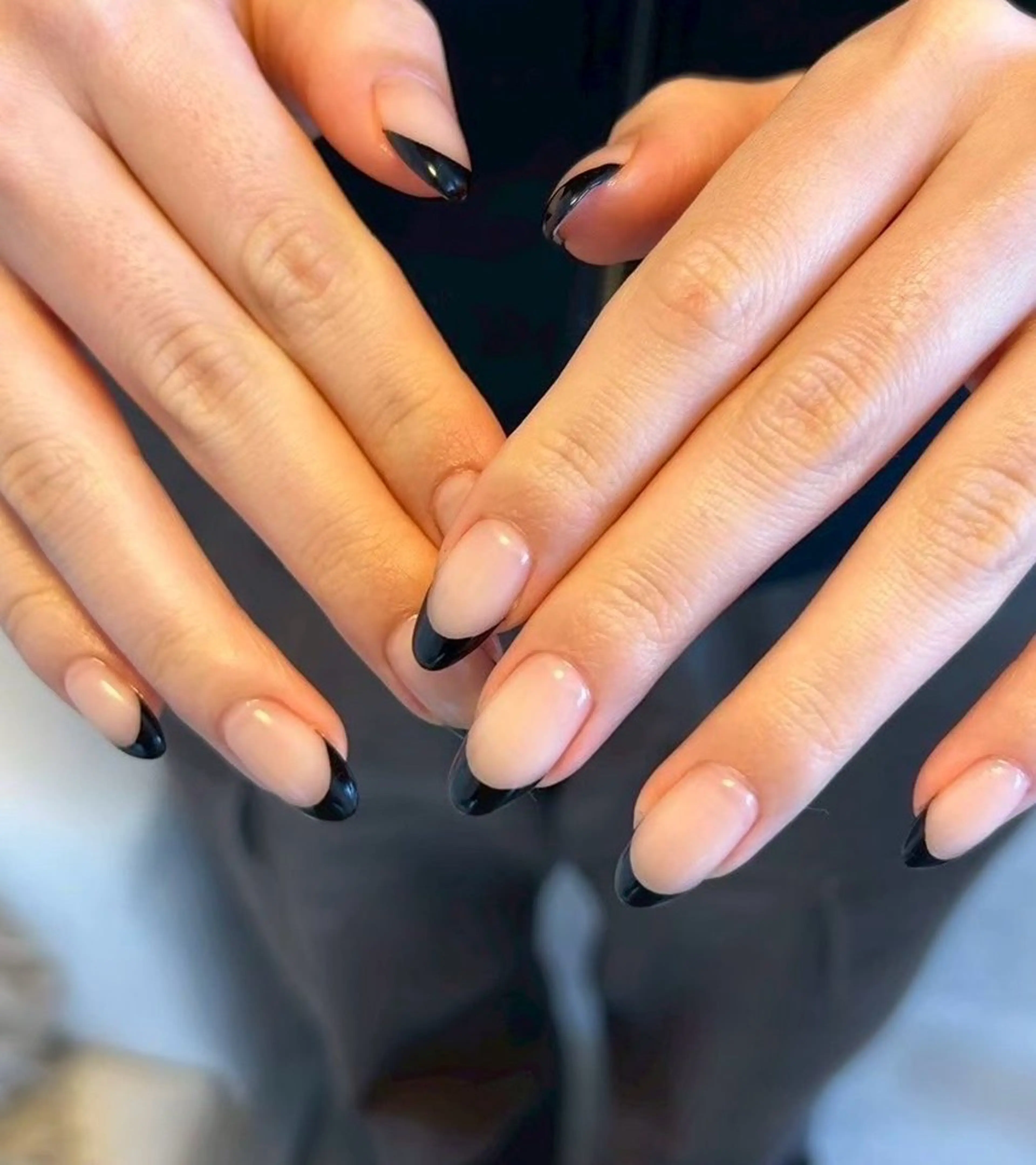 ネイル フレンチネイル ジェルネイル ニュアンスネイル パラジェル ショートネイル ハンドネイル KUUM.所属・KUUM. hazukiのネイルデザイン