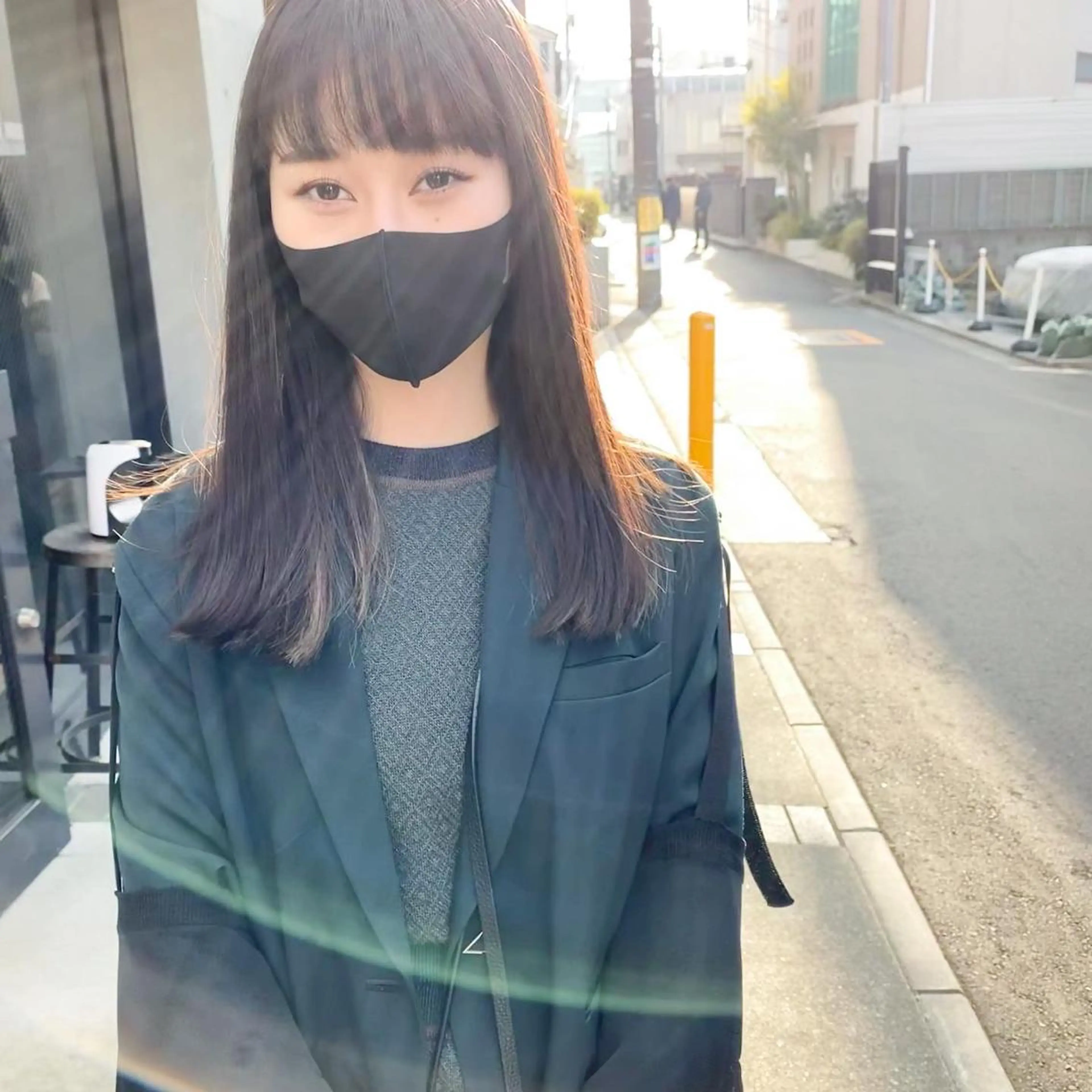 ロング カラー 艶髪ブリーチ 永井竜也のヘアスタイル