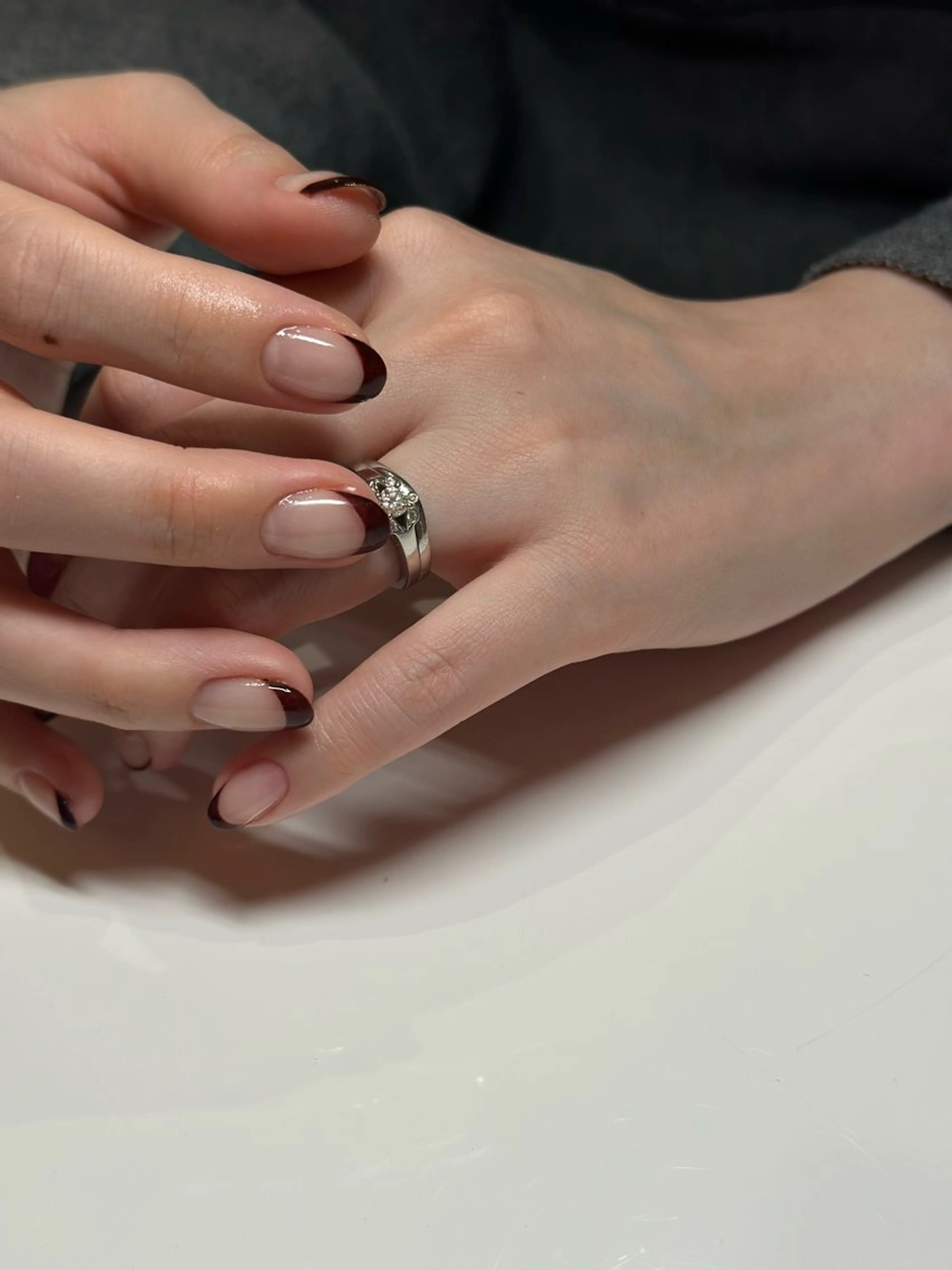 ネイル フレンチネイル m o m o / 高岡ネイルのネイルデザイン