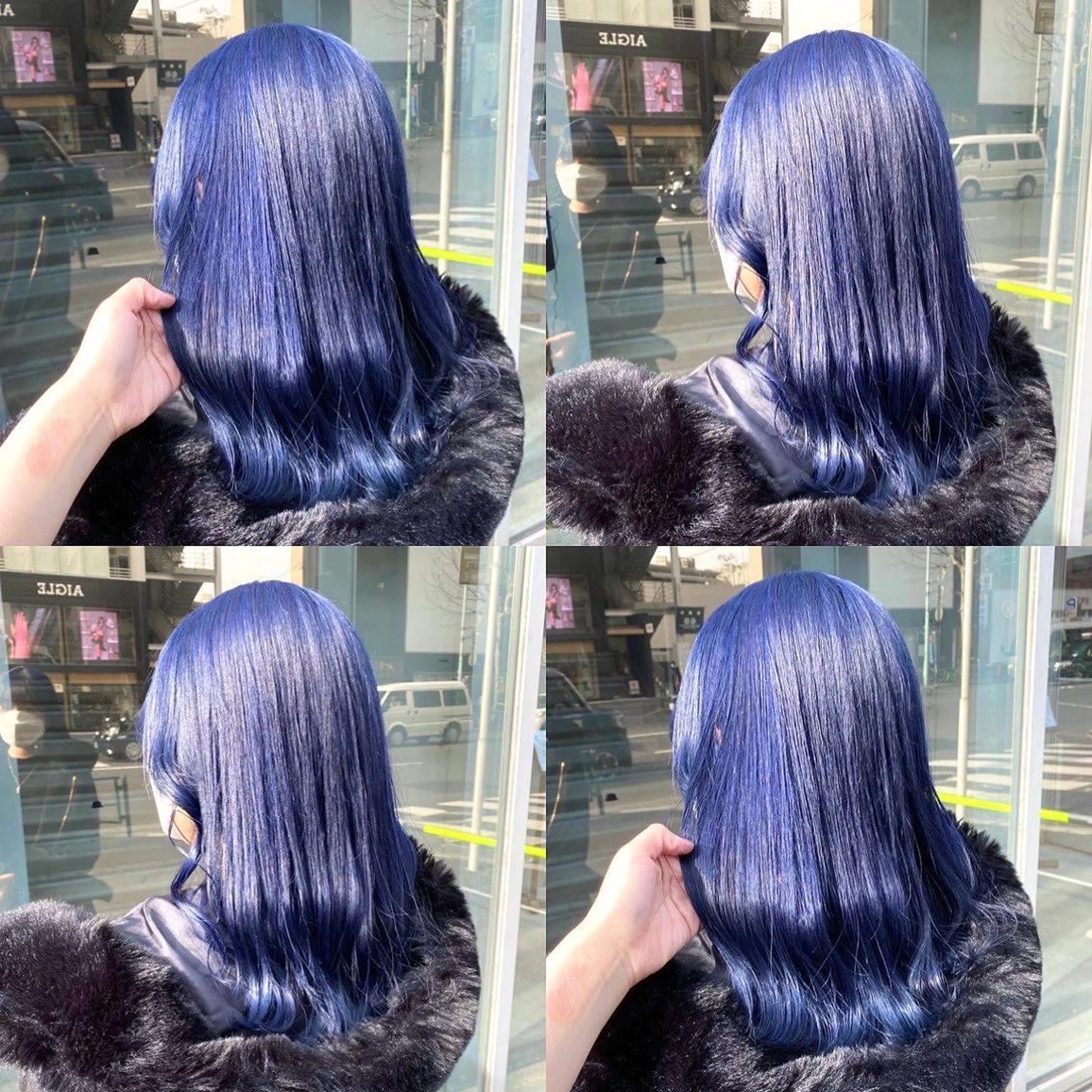 ロング カラー ヘアアレンジ メンズ ヘアカラー トリートメント 🦋重くない暗髪🦋 Hana🦋のヘアスタイル