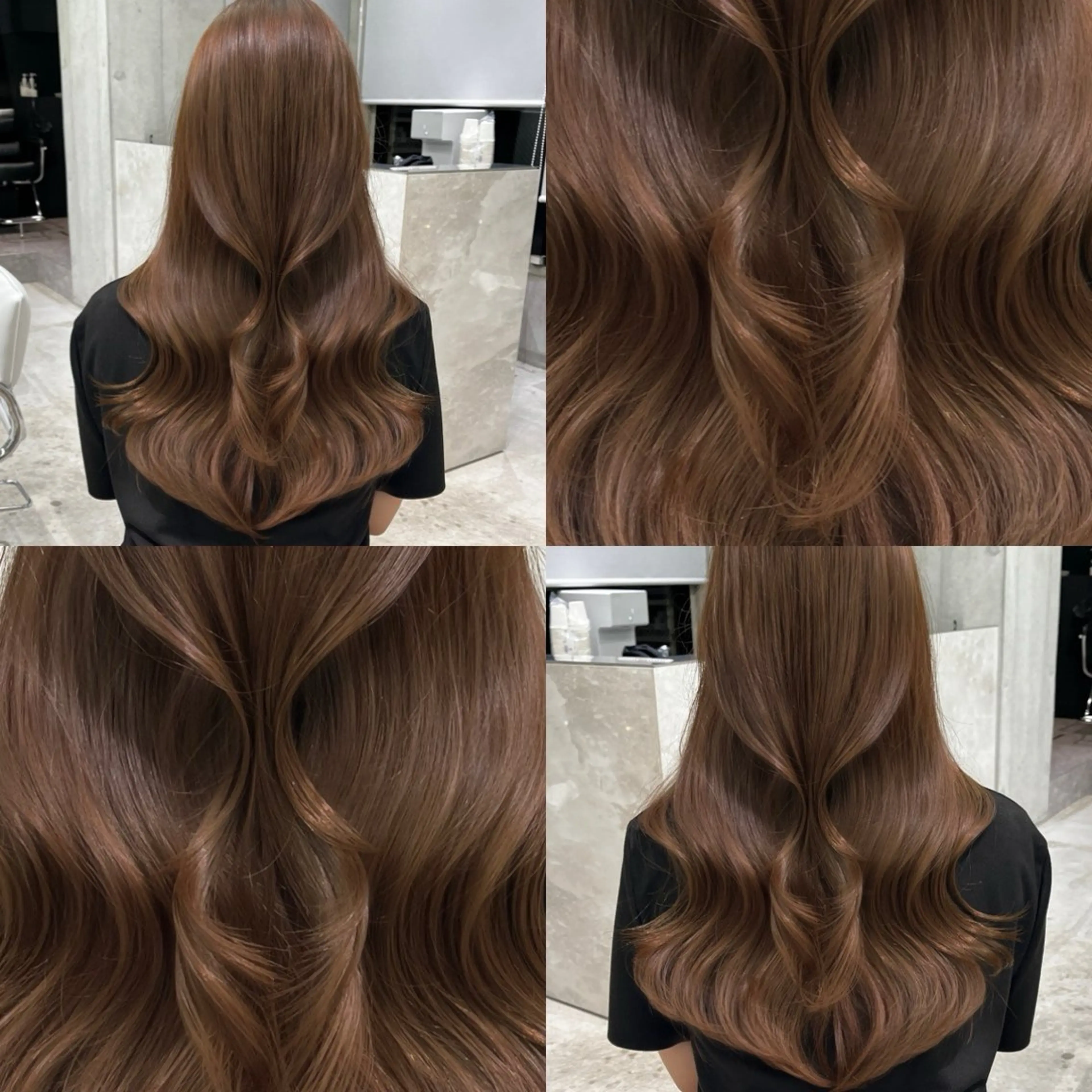 ロング カラー ヘアカラー ヘアセット 🤎大人かわいい🤎 韓国レイヤー🤎力丸のヘアスタイル