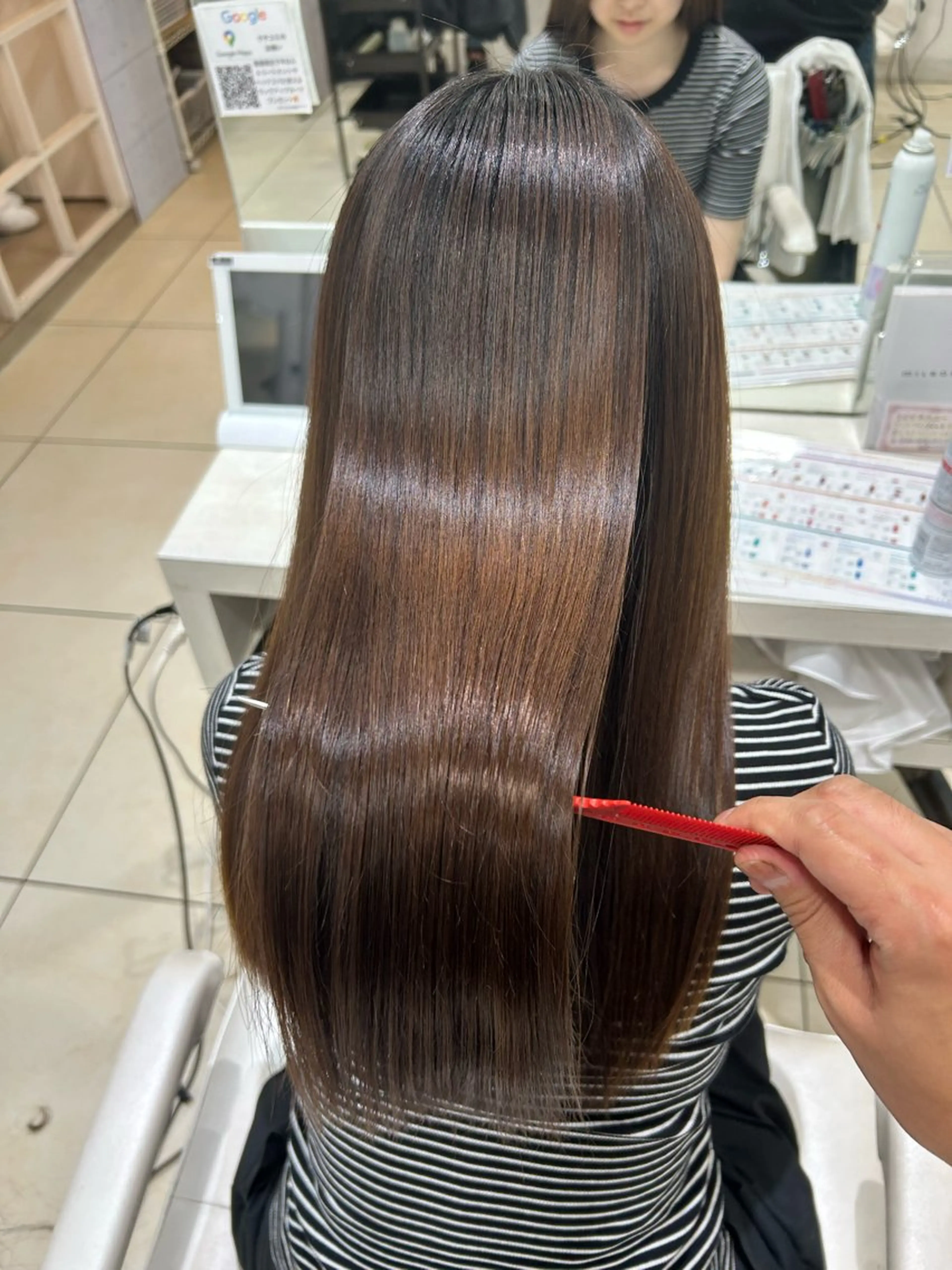 ロング カット ヘアカラー トリートメント 艶髪の神様 瀧田嵐士🇰🇷のヘアスタイル
