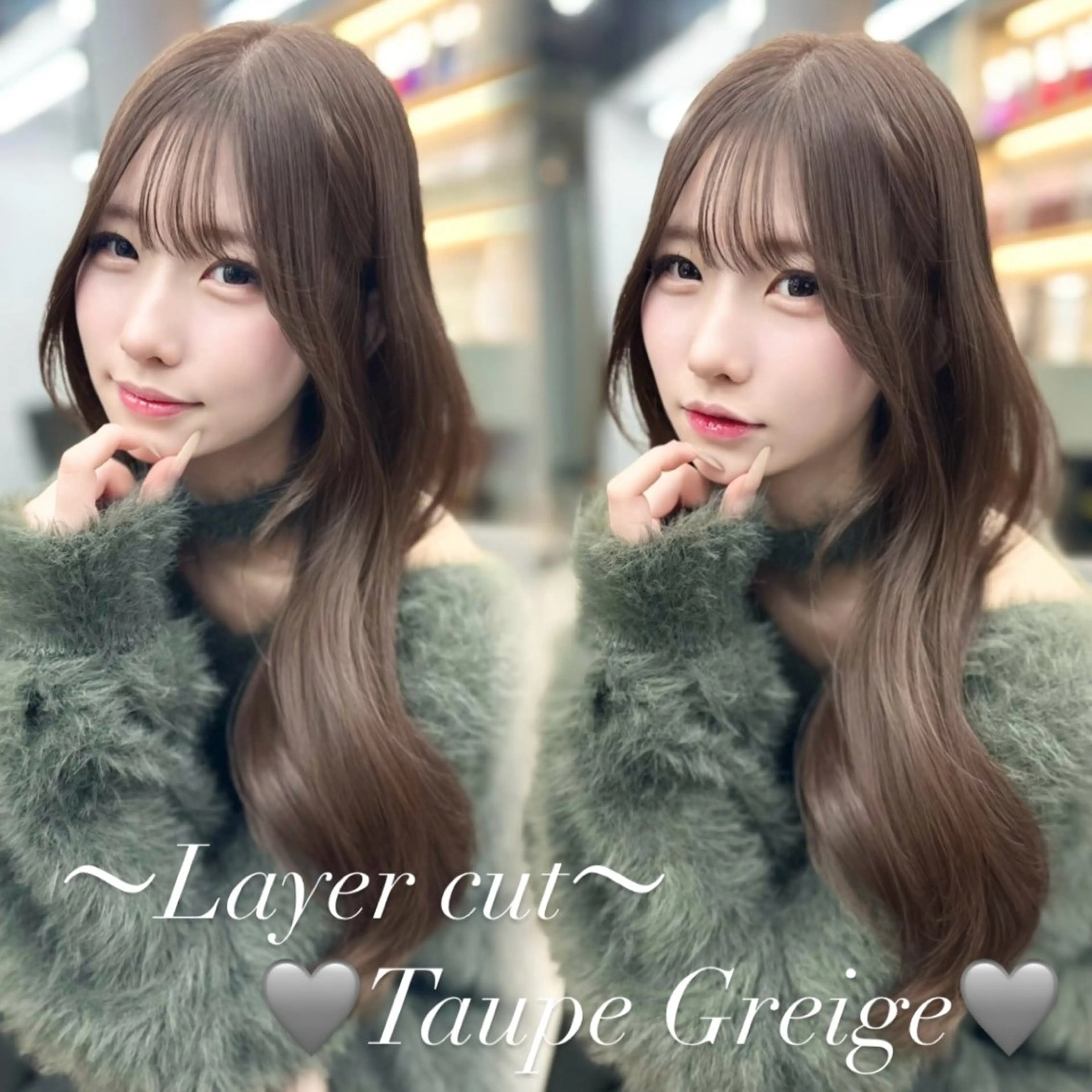 ロング カット ヘアカラー トリートメント 韓国風/ワンホンヘア 髪質改善/MaCoのヘアスタイル