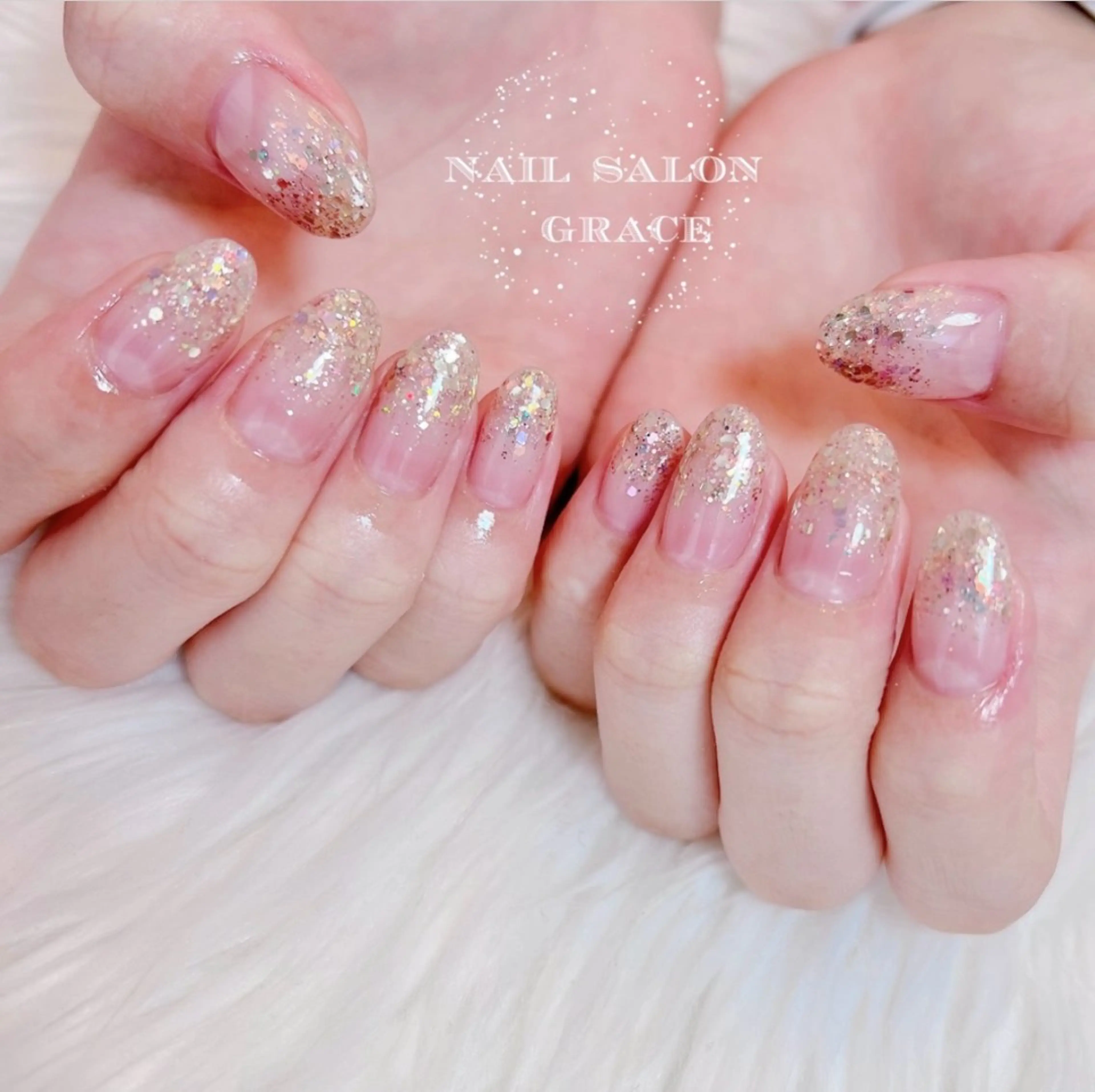 ネイル ラメ(グリッター) ラメグラデーション ハンドネイル nailsalon GRACE所属・GRACE nailのネイルデザイン