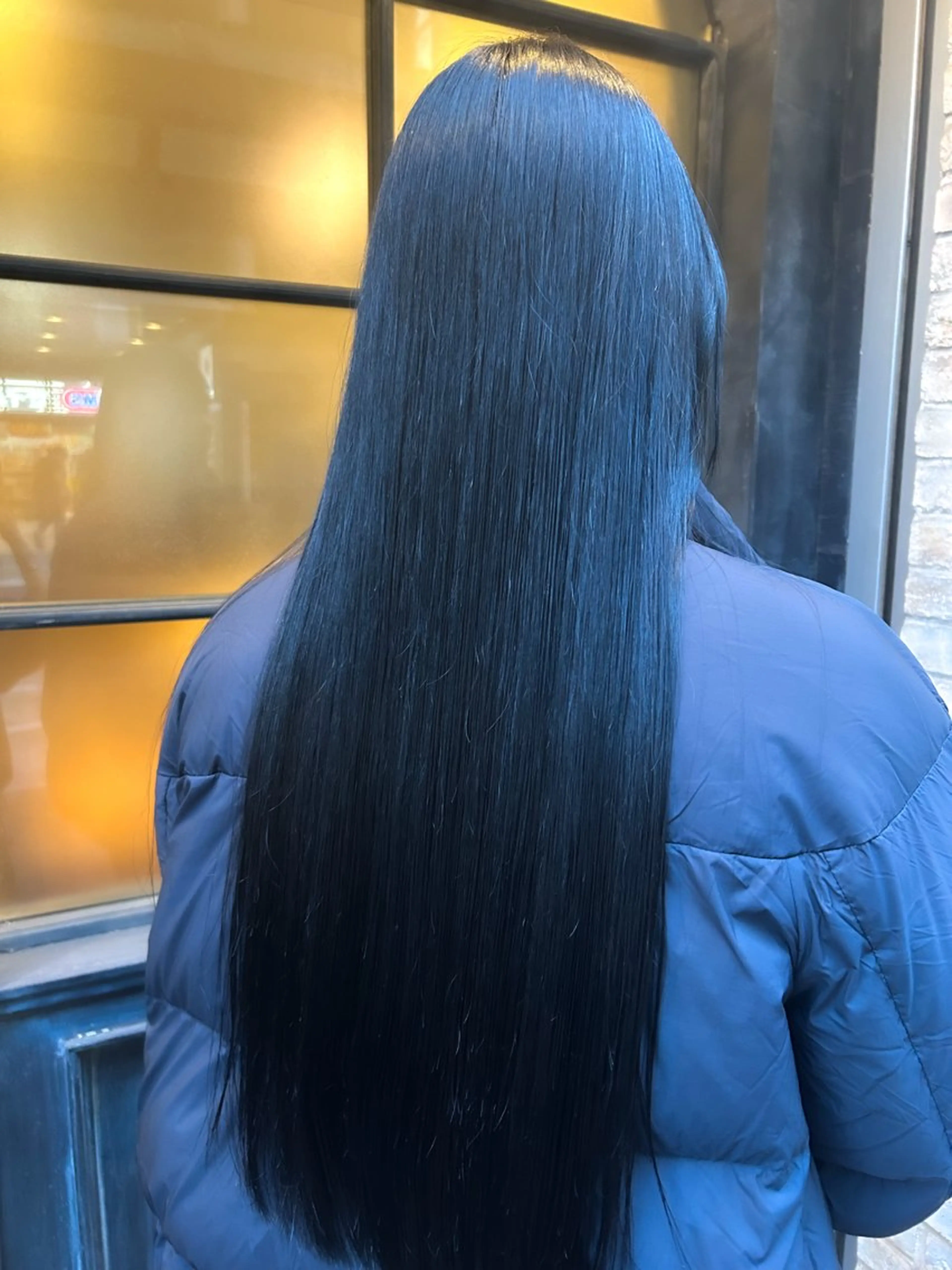 ロング カラー 黒髪 ブルーカラー ブルーブラック 透明感カラー 🪼宮当 亜海🪼のヘアスタイル