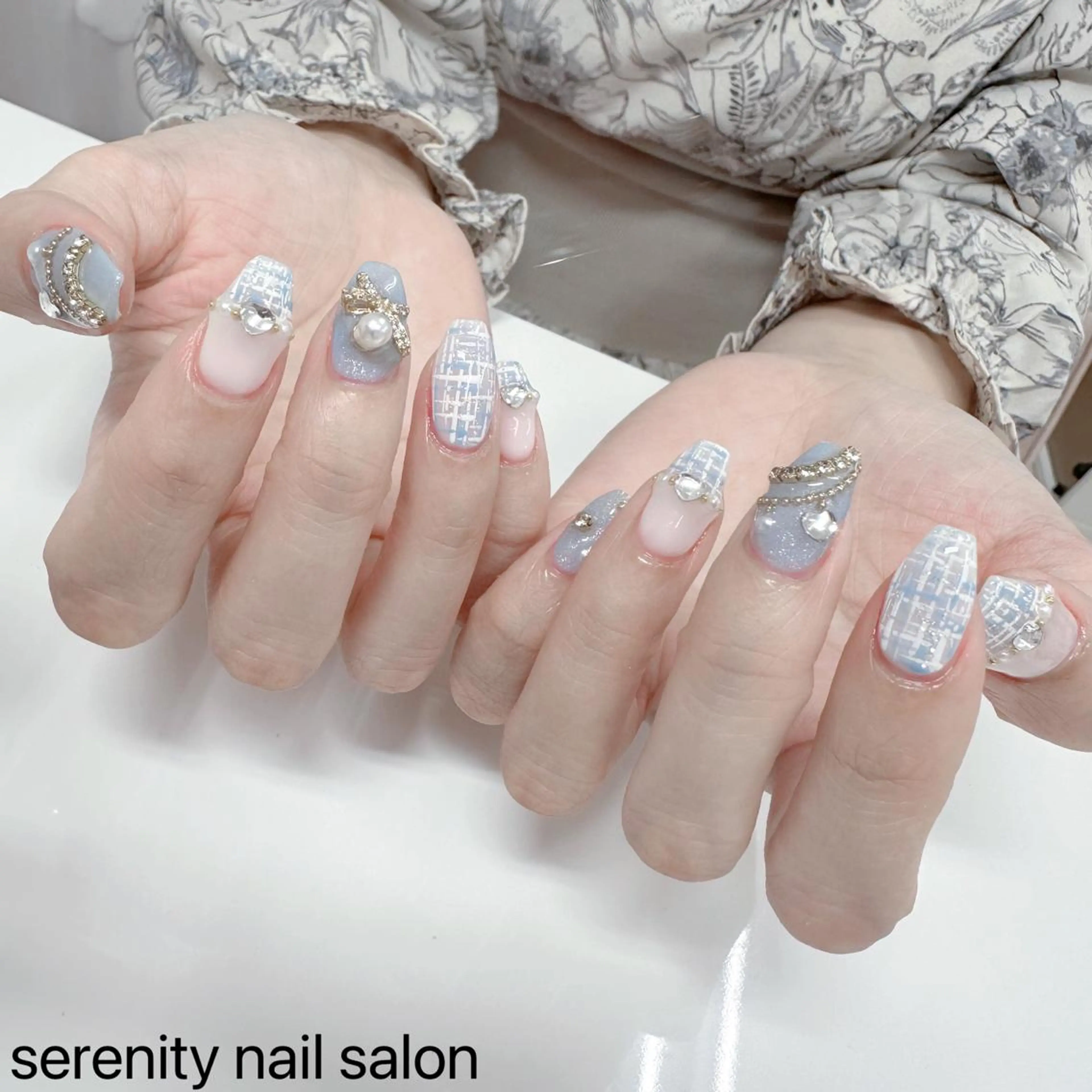 ネイル ハンドネイル ハンドケア ✨Serenity ワンホンネイルのネイルデザイン