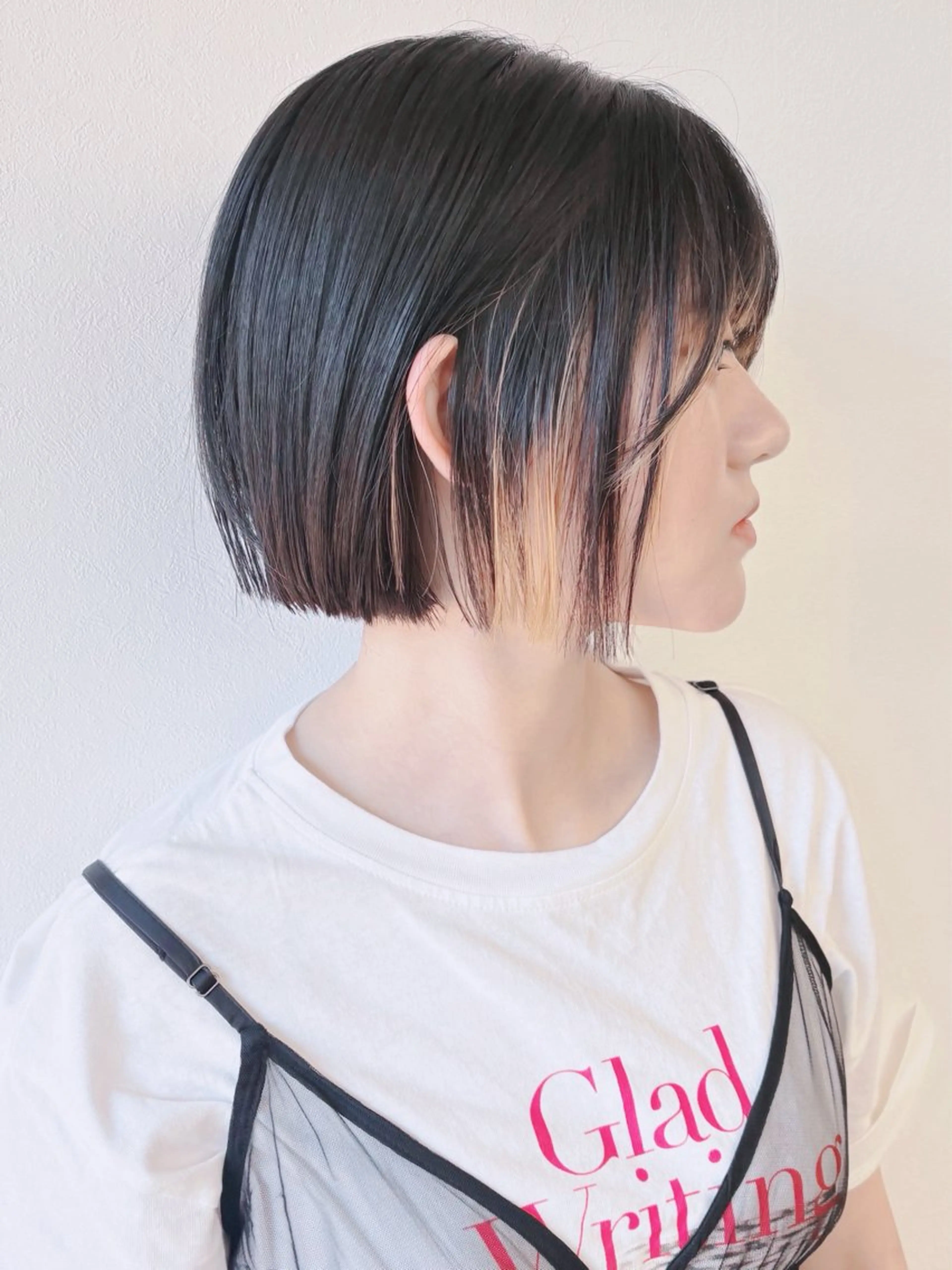 ミディアム ボブ カット ウルフ／パーマ 🐺🌀寺門和紗のヘアスタイル