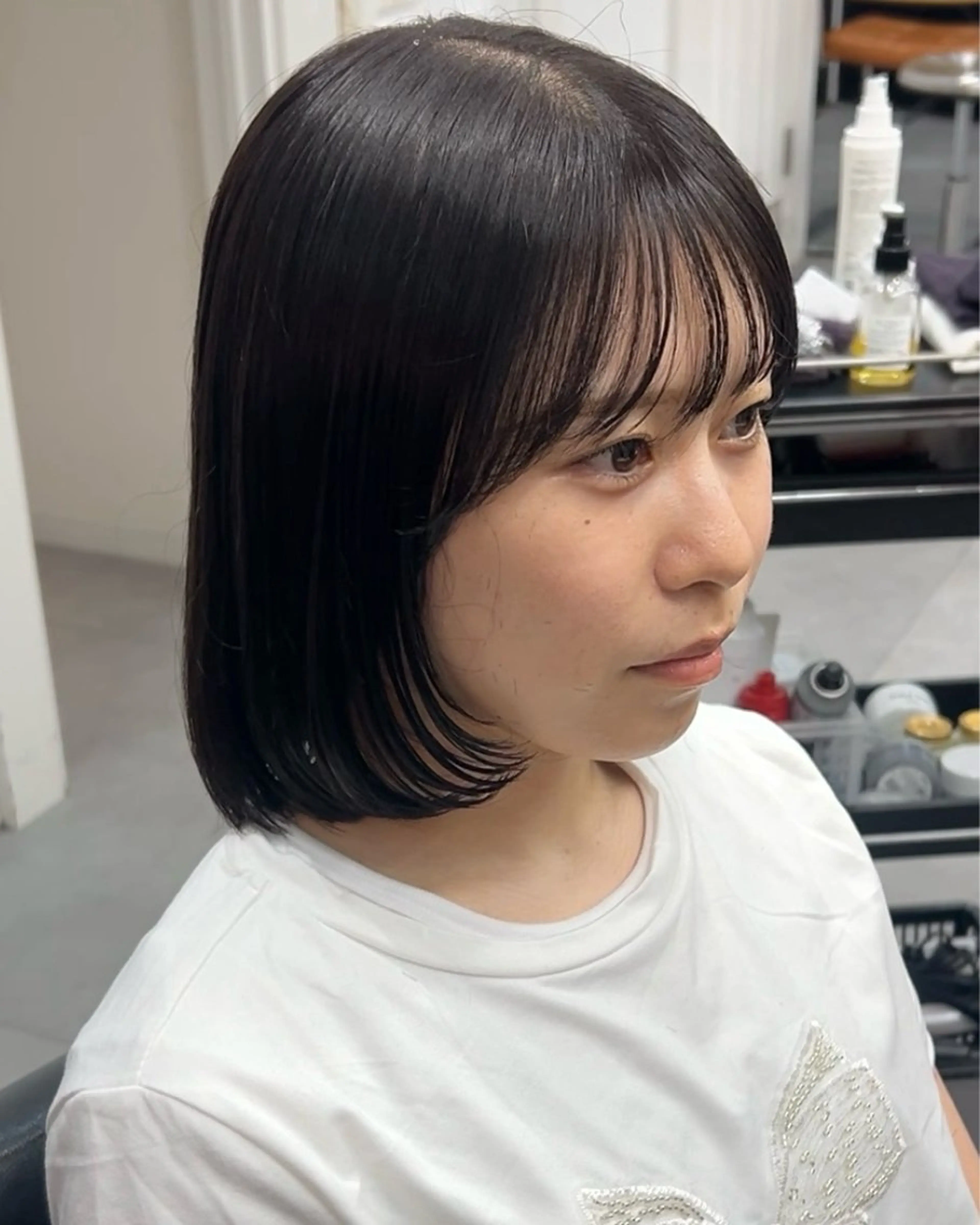 ミディアム カラー カット ヘアカラー トリートメント ボブ/透明感カラー /サナ🌼のヘアスタイル
