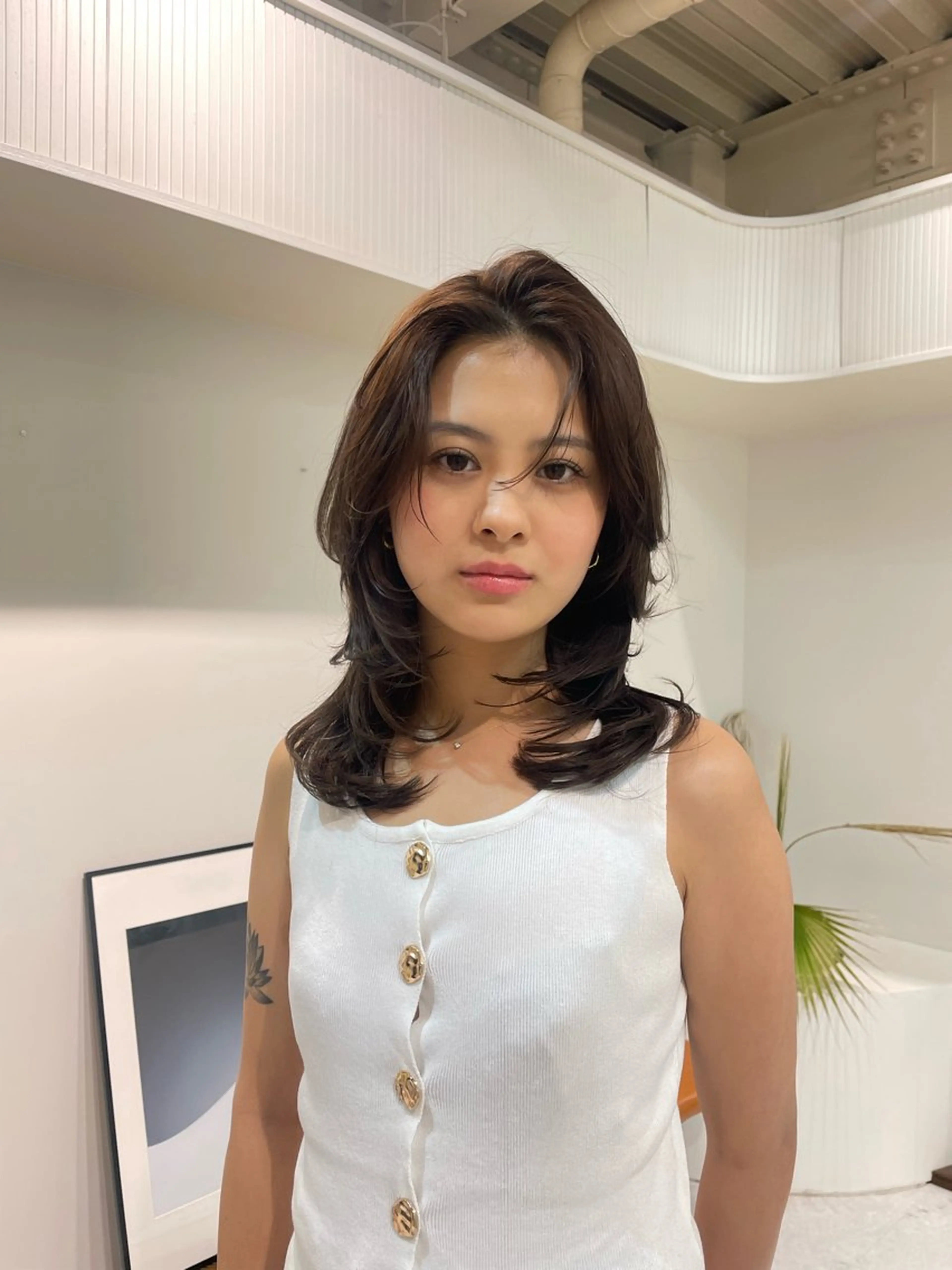 セミロング カラー ヘアアレンジ 🦠カラーリスト/ 魚瀬あおい🦠のヘアスタイル