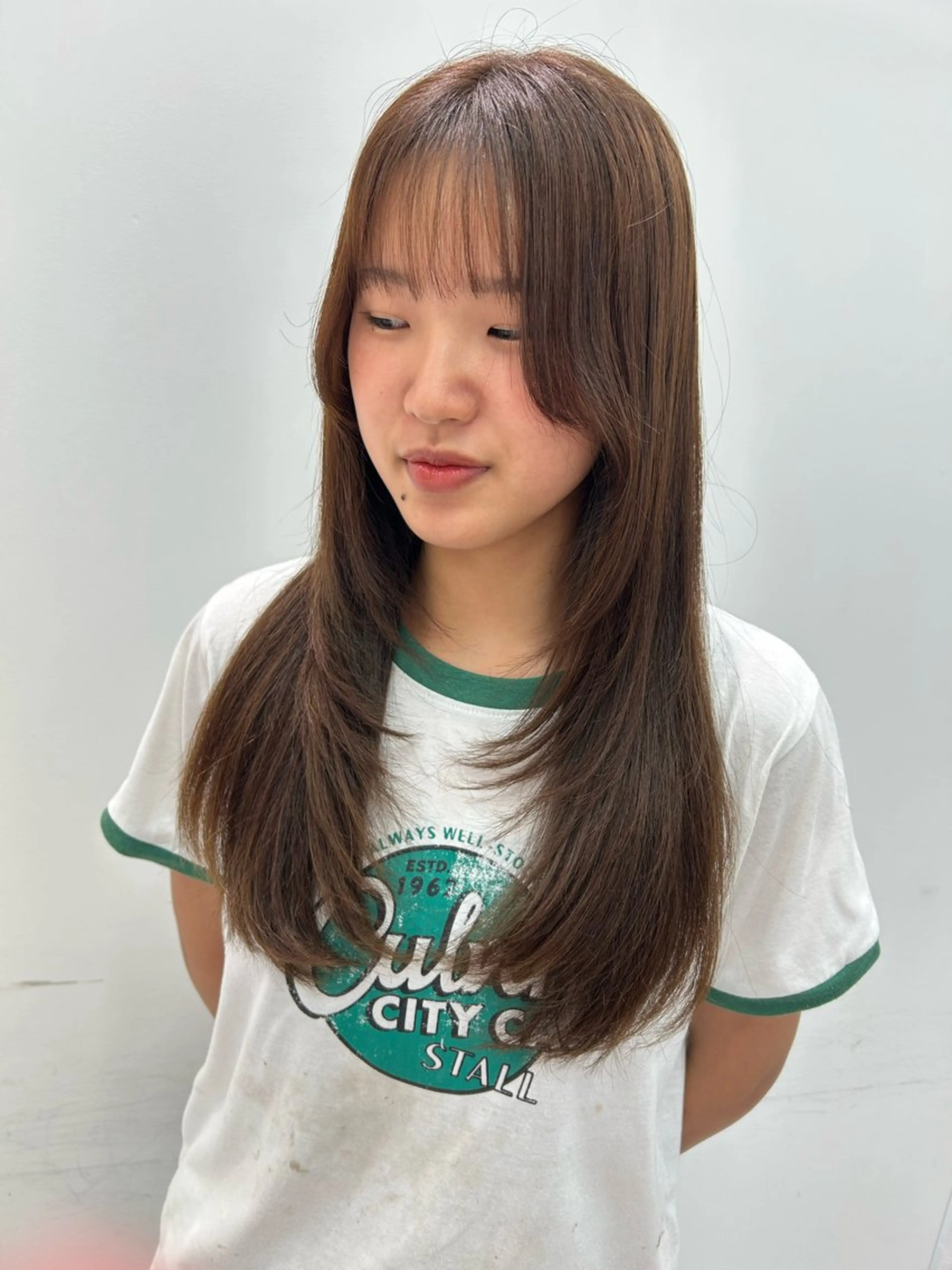 ロング カット 韓国風レイヤーカット ✨平野志織のヘアスタイル