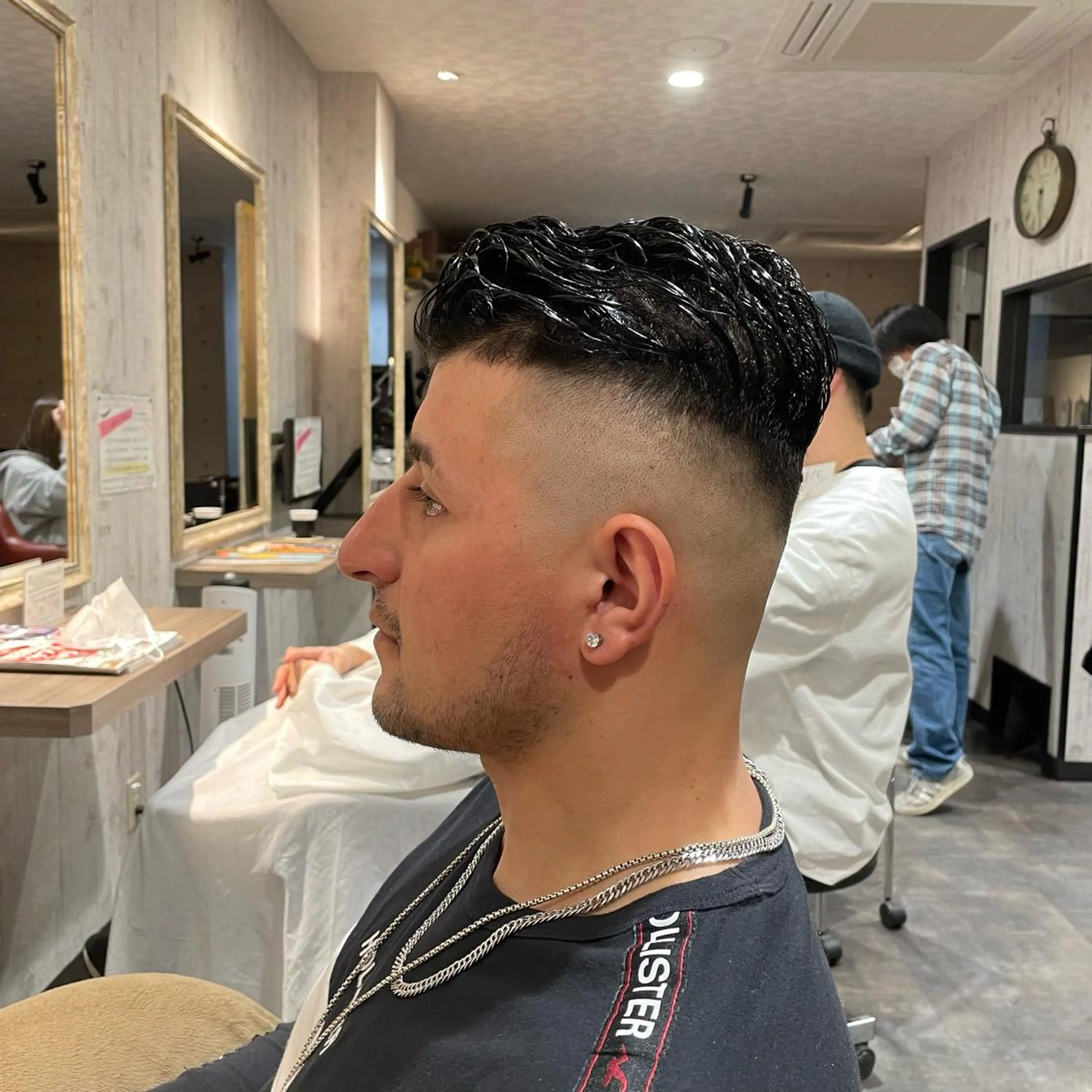 ショート メンズ フェードカット スキンフェード カット Wataru 外国人風カラー💎のヘアスタイル