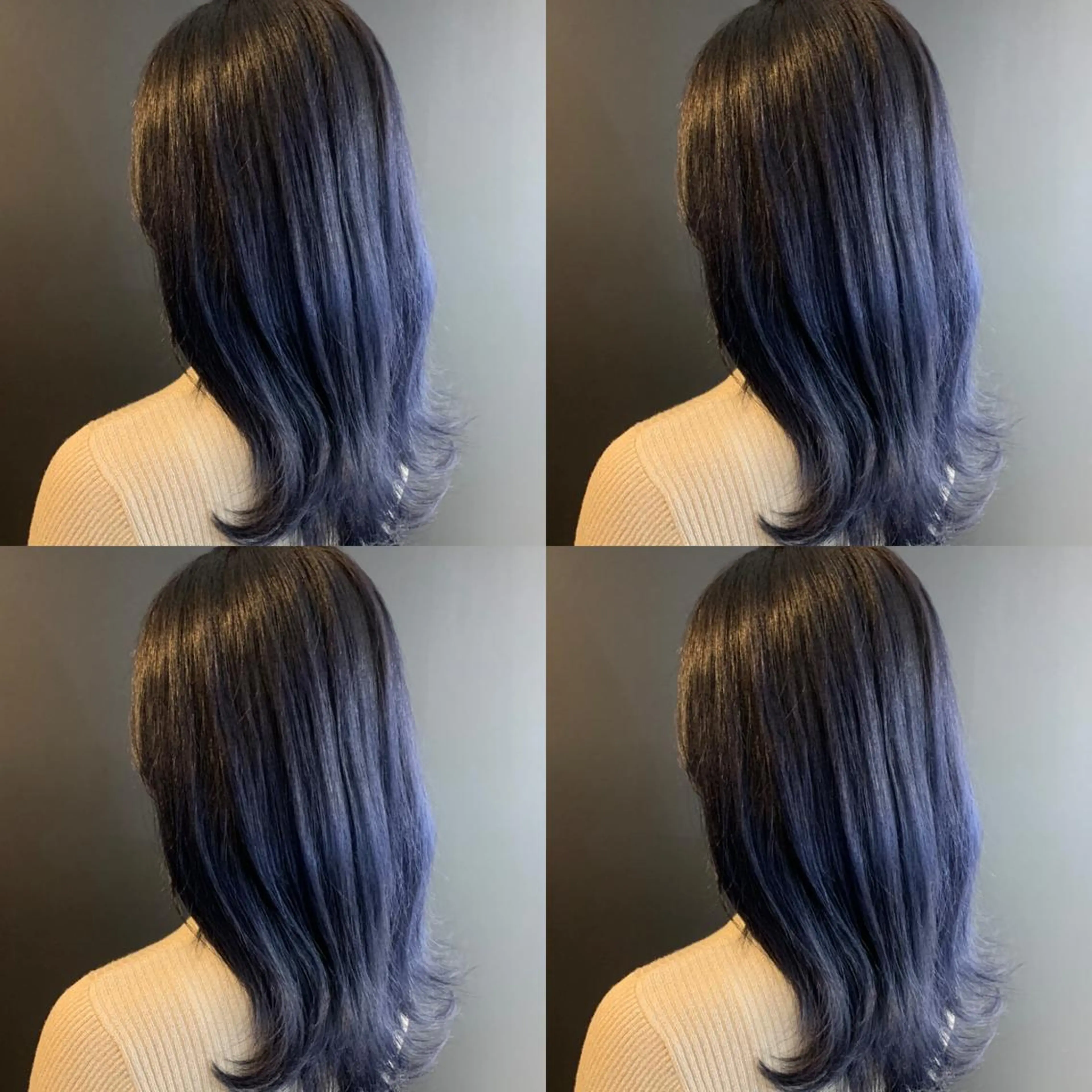 ミディアム カラー ブルーカラー カット ヘアカラー トリートメント ✨髪質改善✖︎韓国 レイヤー✨ナカムラのヘアスタイル