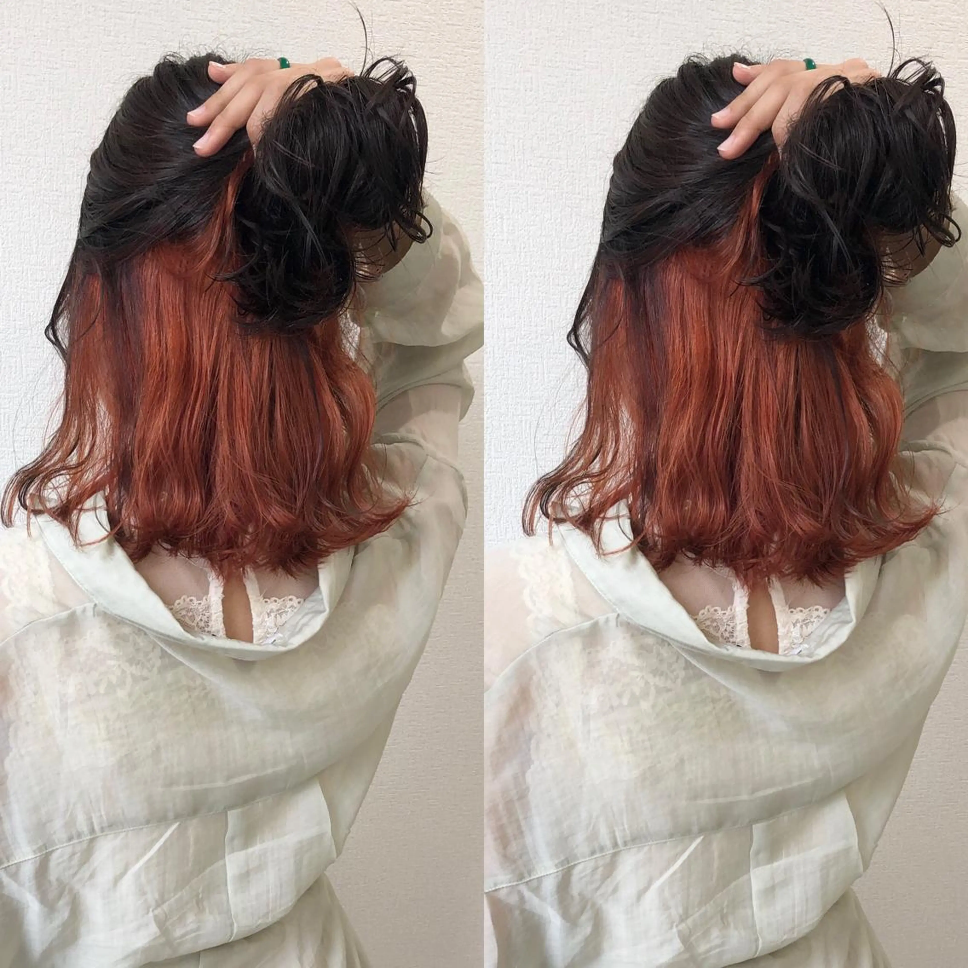 ミディアム カラー ヘアカラー Hanna by W_SALONのヘアスタイル