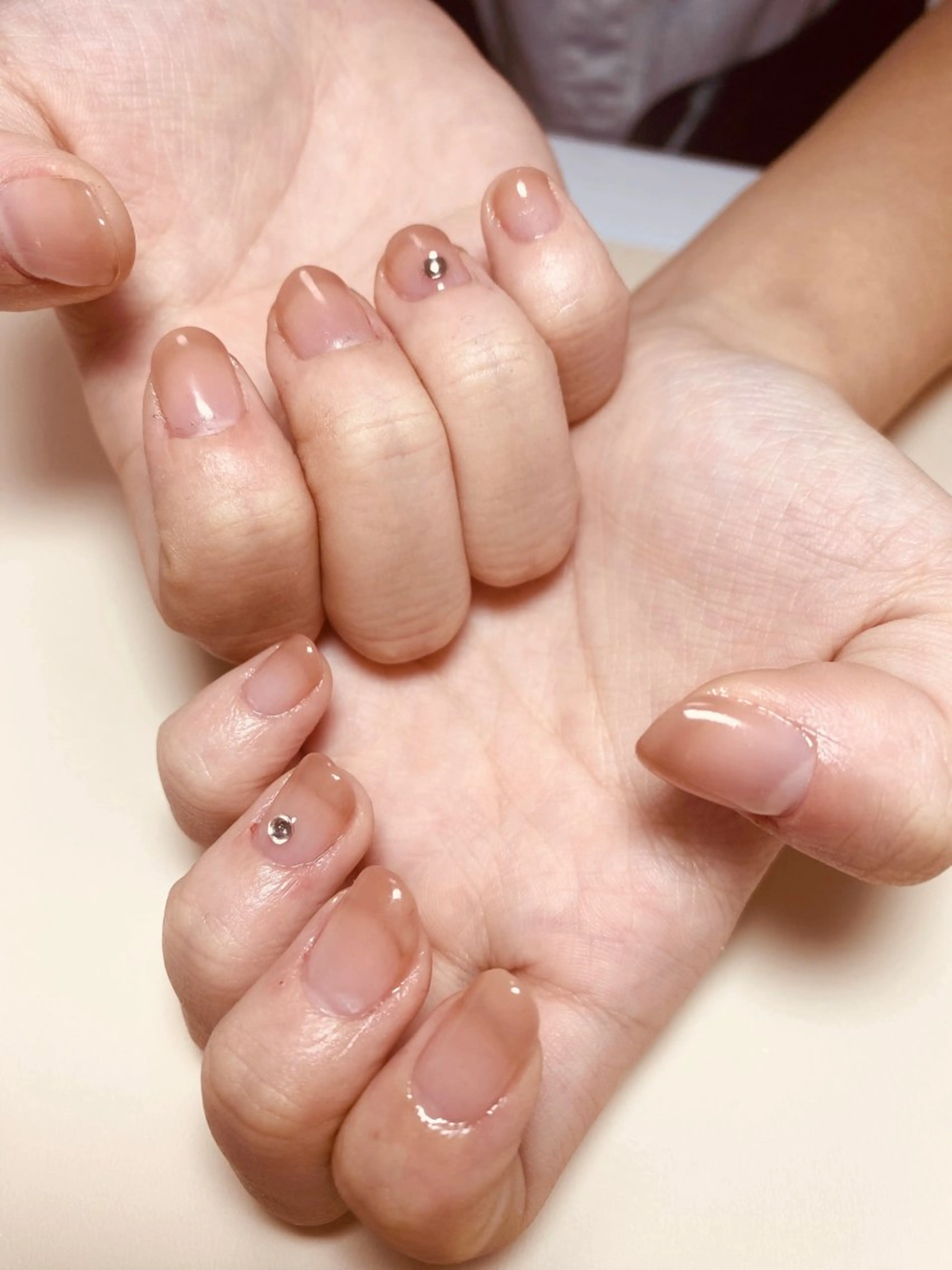 ネイル オフィスネイル ストーンネイル Nail Salon K 🧸美爪育成のネイルデザイン