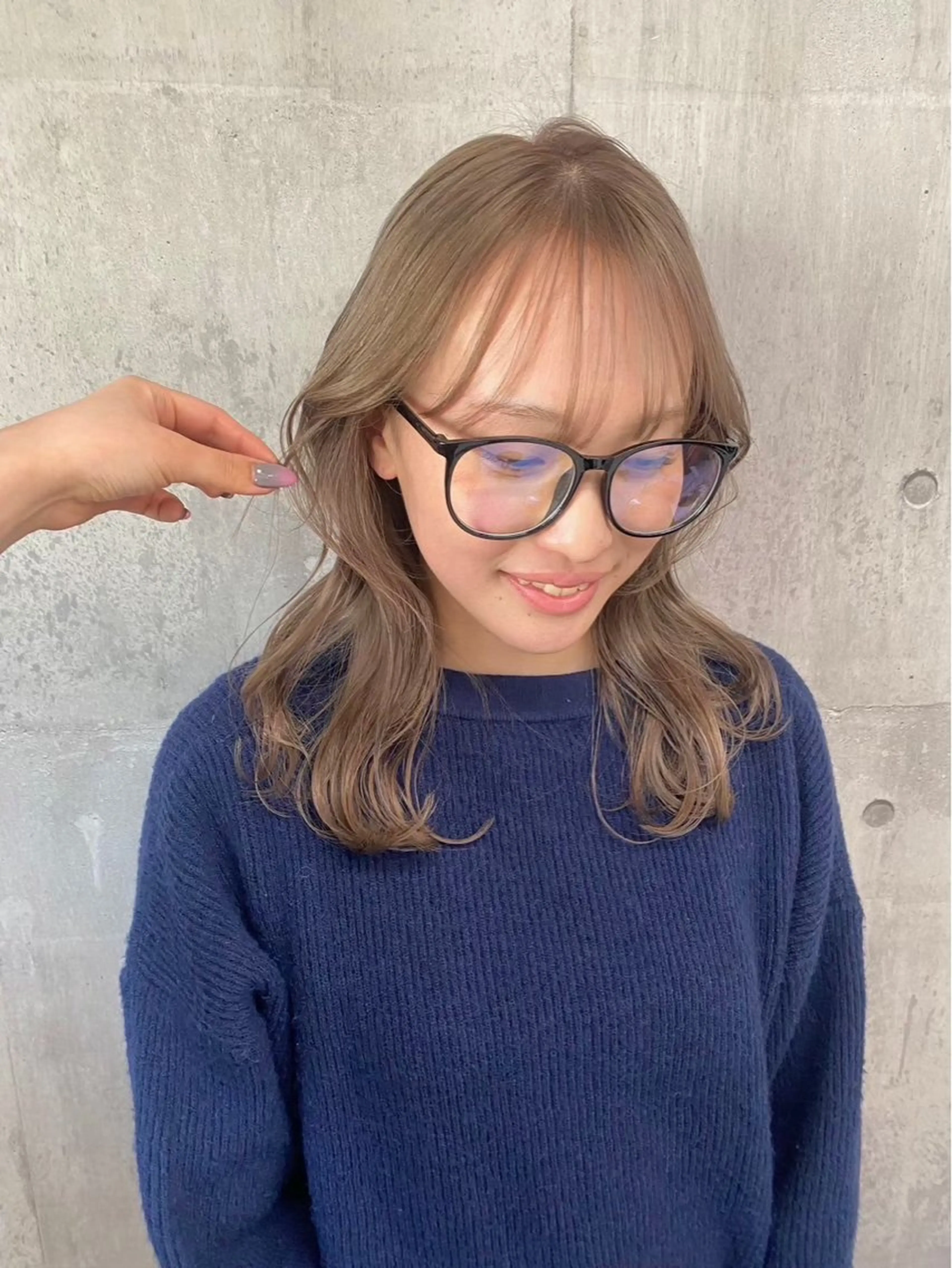 カラー 栄🎡ピンクカラー 💕SAKURA💕のヘアスタイル