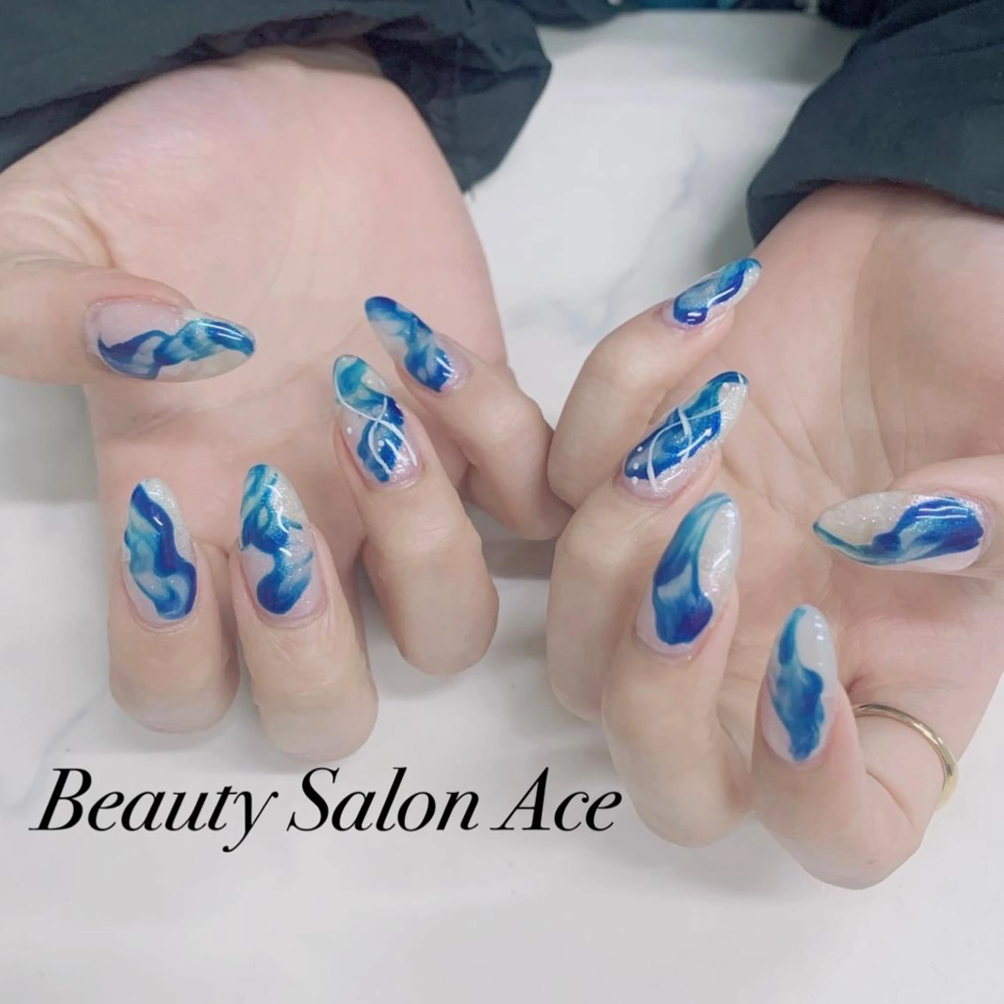 ネイル メンズネイル 春ネイル ハンドネイル ハンドケア Beauty Salon Ace（ネイルサロン　エース）所属・池袋フィルイン Ace♡長さだしのネイルデザイン