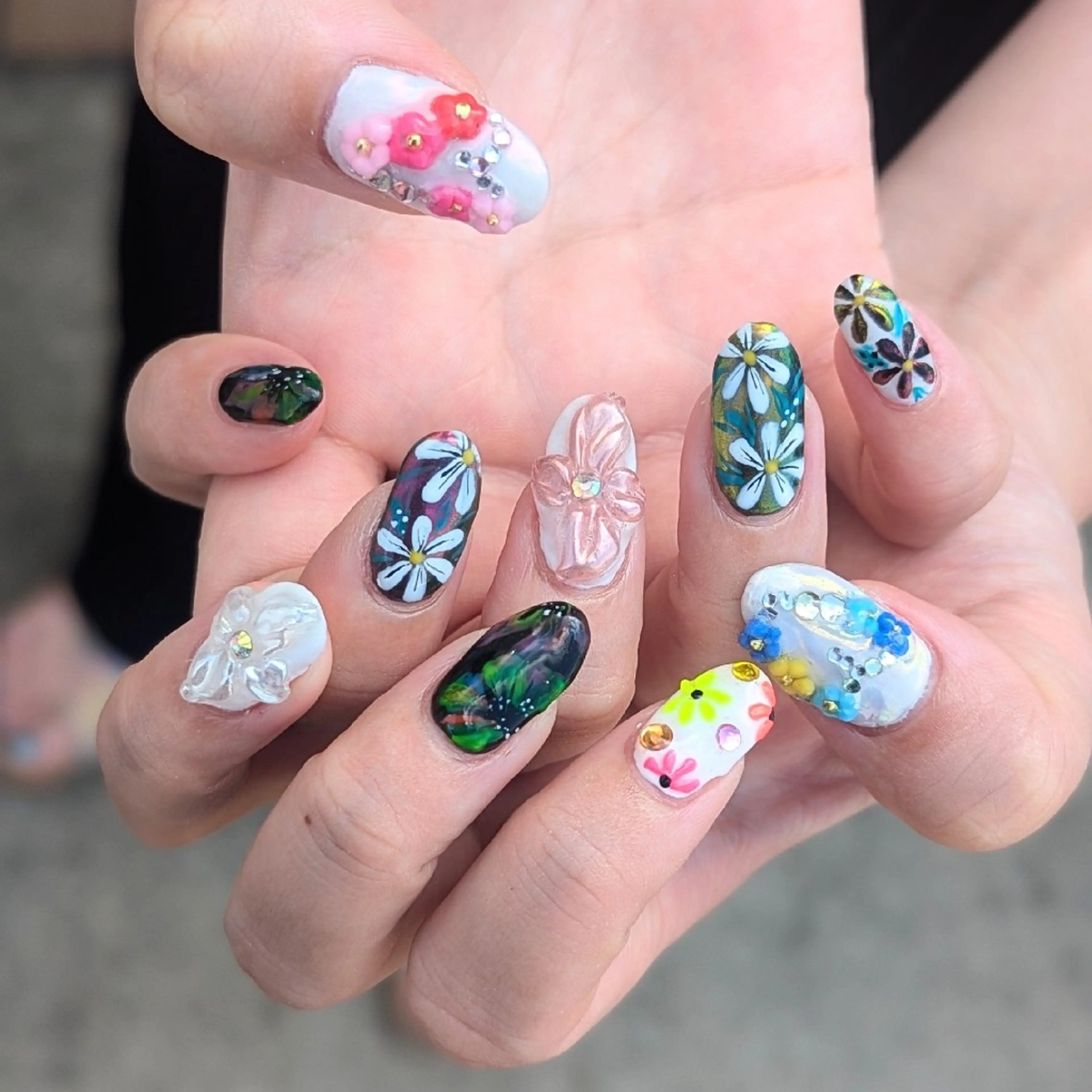 ネイル フラワーネイル ハンドネイル aycnail 　Ayakaのネイルデザイン