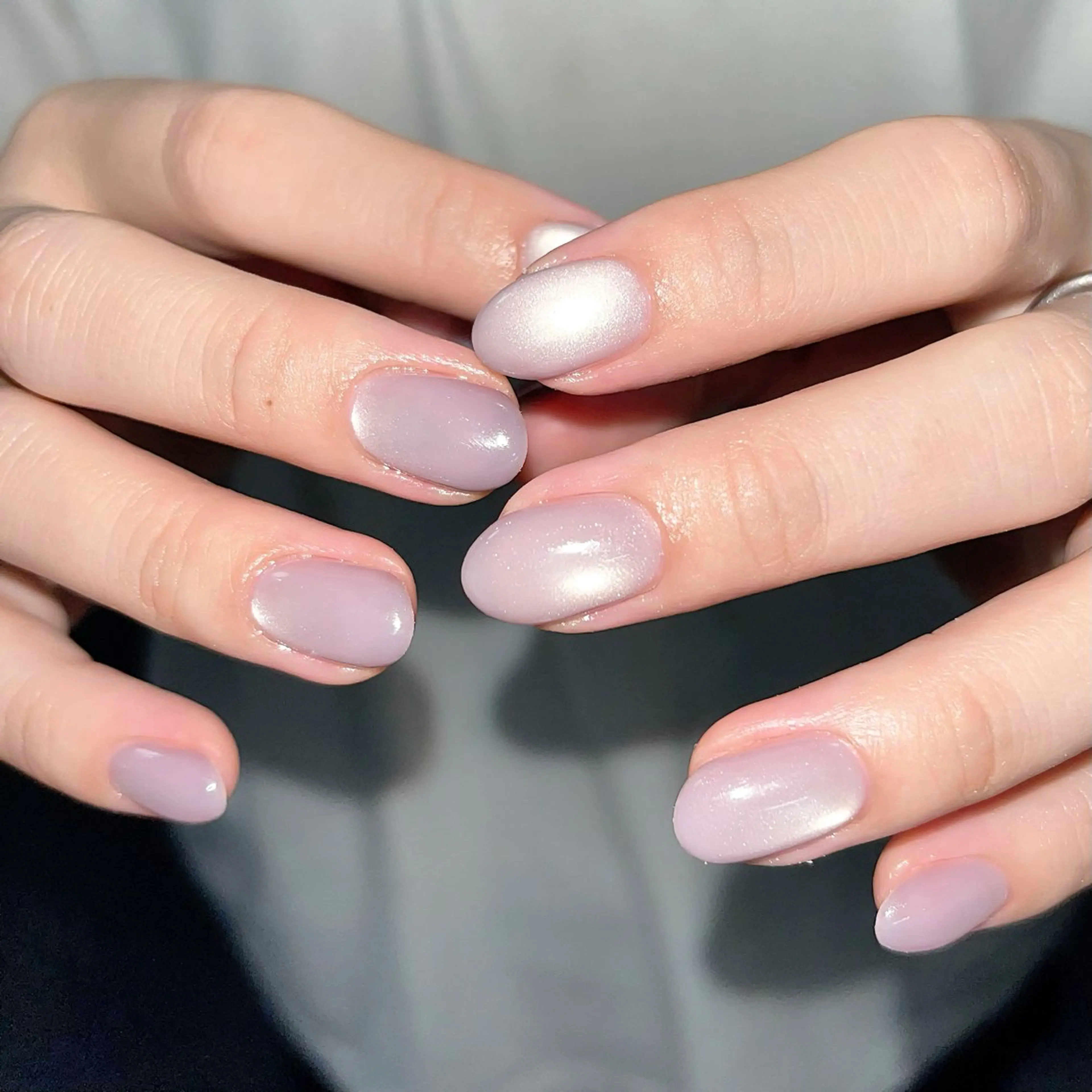 ネイル オーロラネイル チークネイル ハート ミラーネイル リボン ハンドネイル ハンドケア 🫧OPELIA NAIL渋谷🫧のネイルデザイン