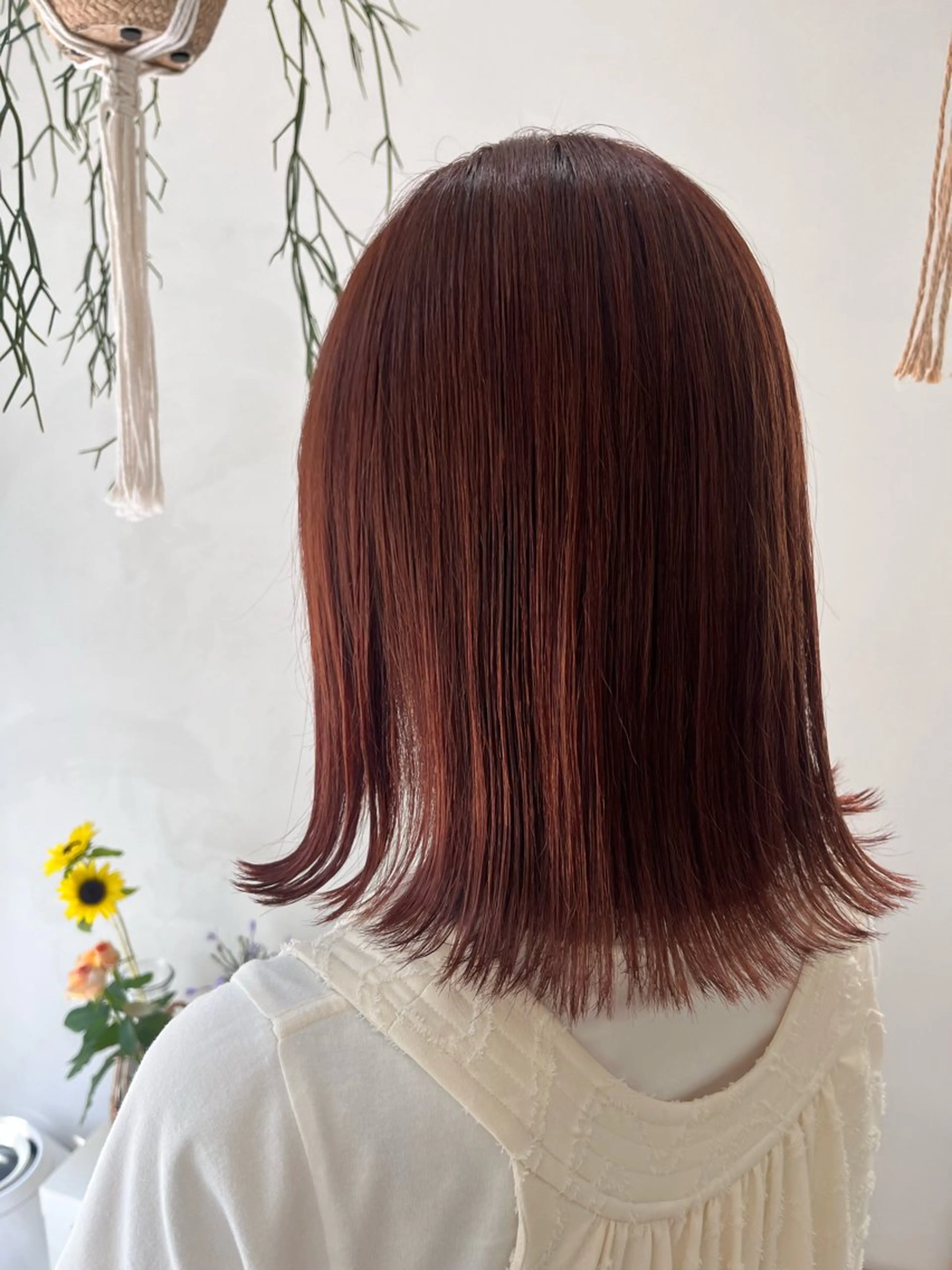 セミロング カラー ピンクカラー 暖色カラー／ ヘアセット🌛櫻井舞のヘアスタイル