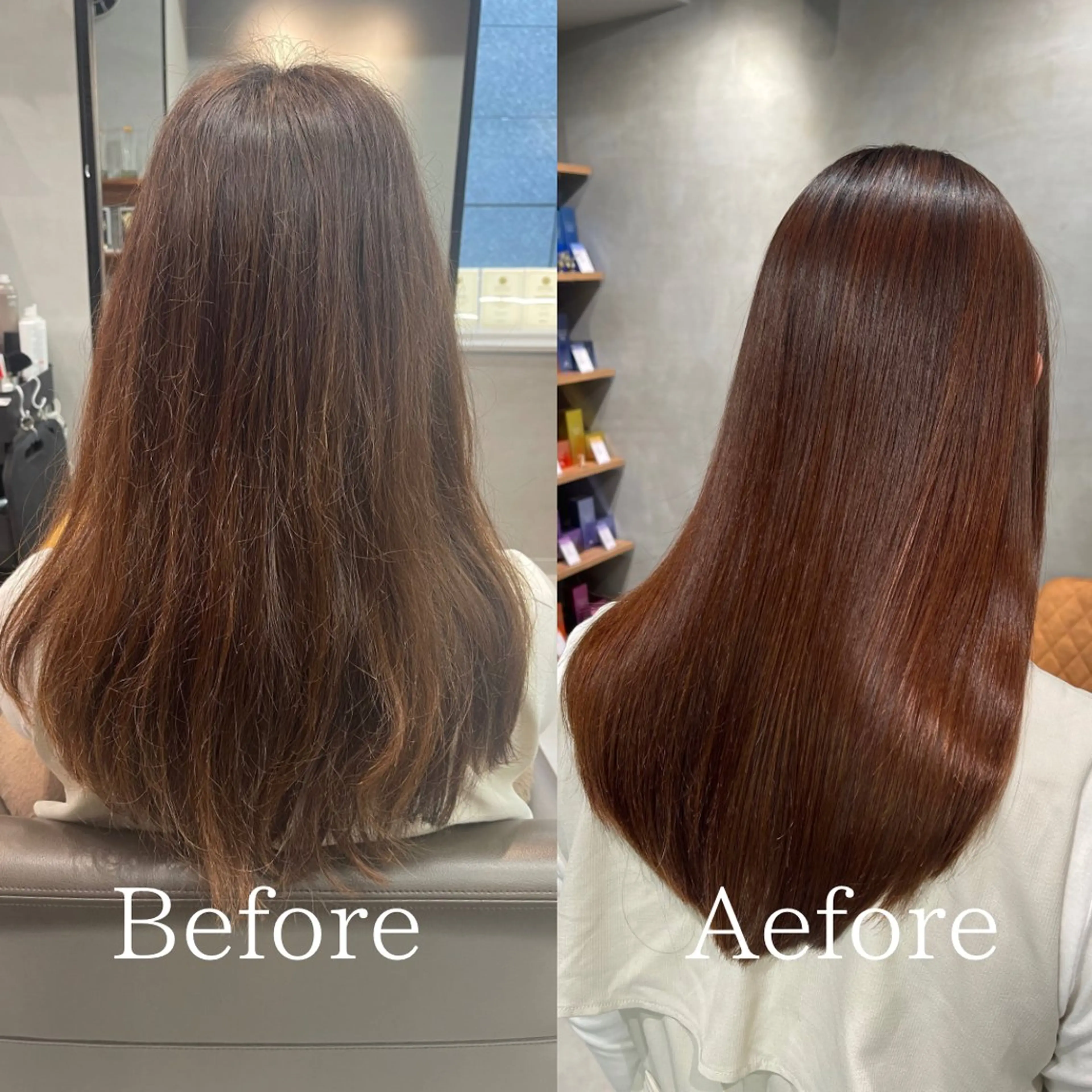 ロング くせ毛 縮毛矯正 charm《銀座》 縮毛矯正/ヘアセットのヘアスタイル