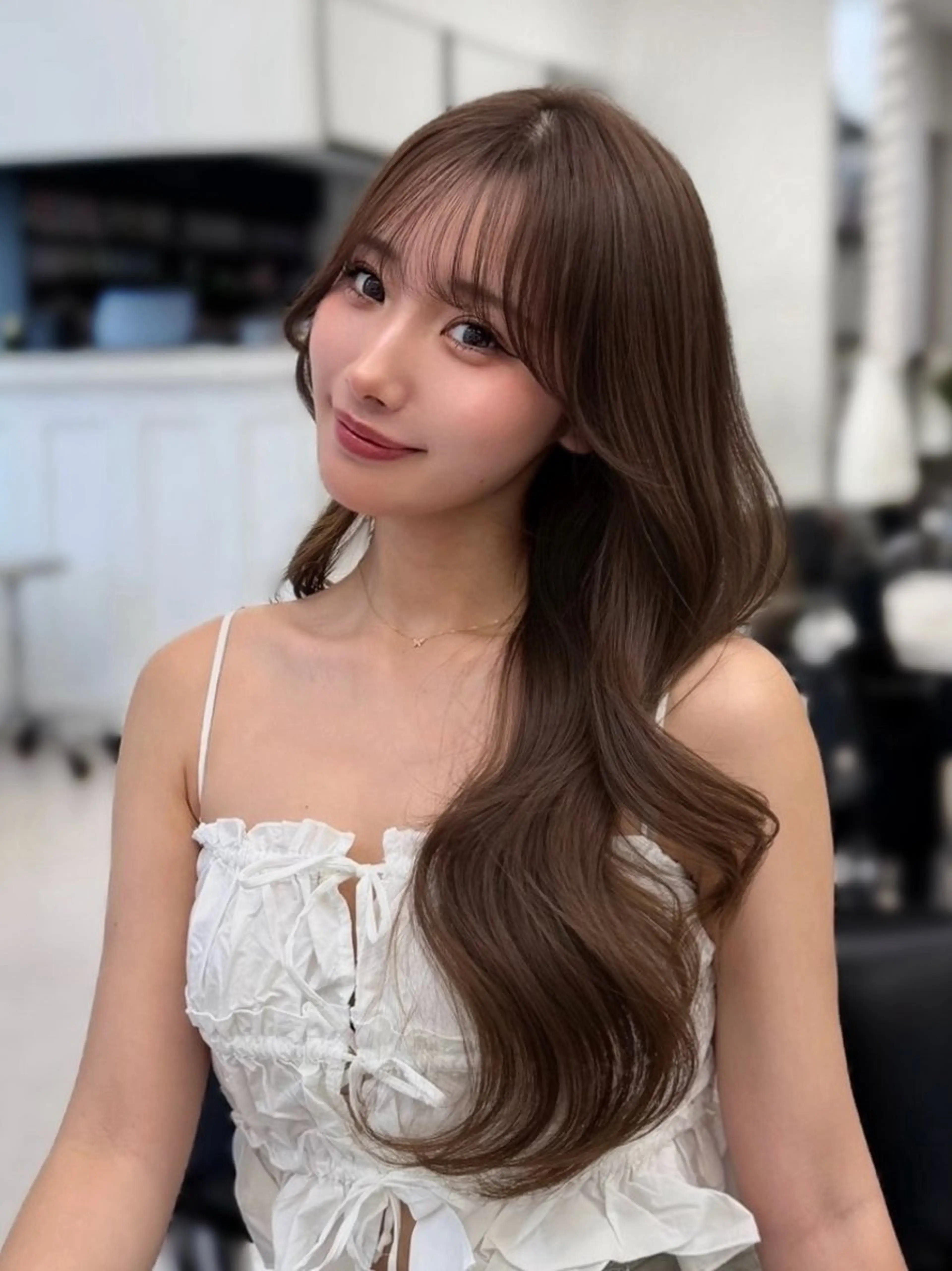 ロング カラー イルミナカラー 韓国風カラー くびれヘア 顔周りカット 髪質改善 カット ヘアカラー トリートメント ヘッドスパ ヘアセット 韓国ヘア×顔まわり 🇰🇷和知拓郎のヘアスタイル