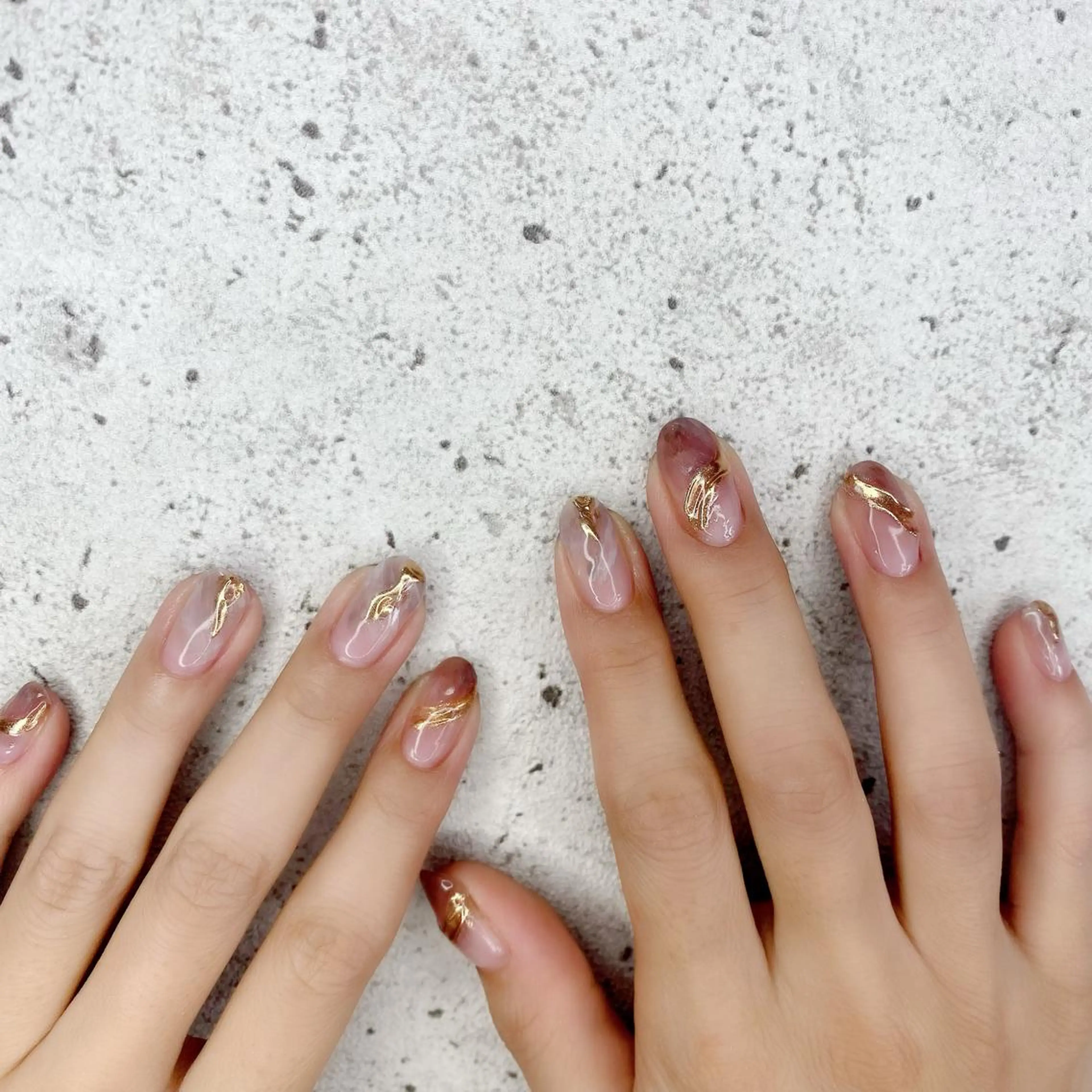 セミロング カラー パーマ ヘアアレンジ メンズ キッズ ネイル マツエク・マツパ アートネイル ミラーネイル ニュアンスネイル ニュアンスパーマ ハンドネイル Salon Kのネイルデザイン