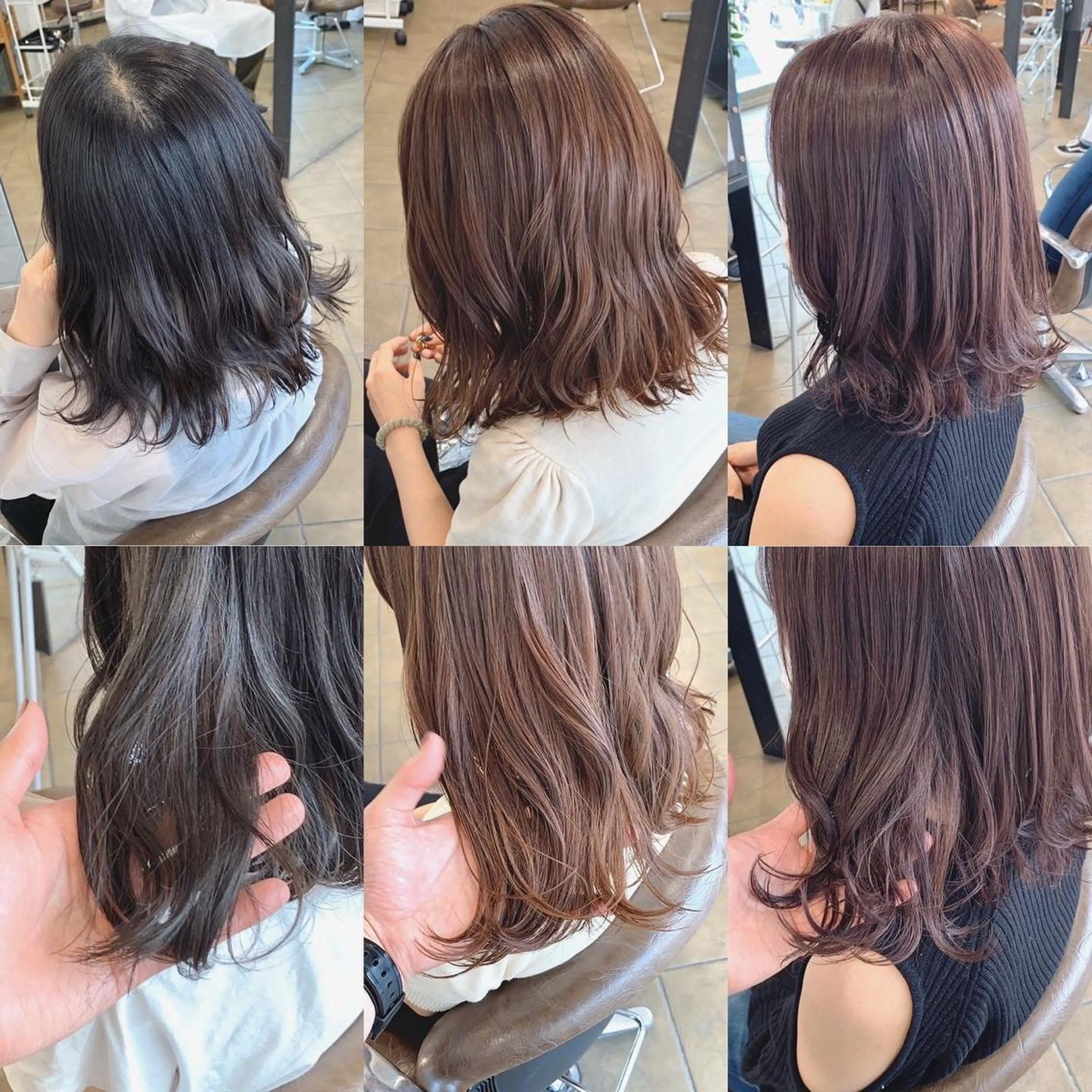 セミロング カラー カット ヘアカラー 明石遼/ベージュ / ピンクのヘアスタイル